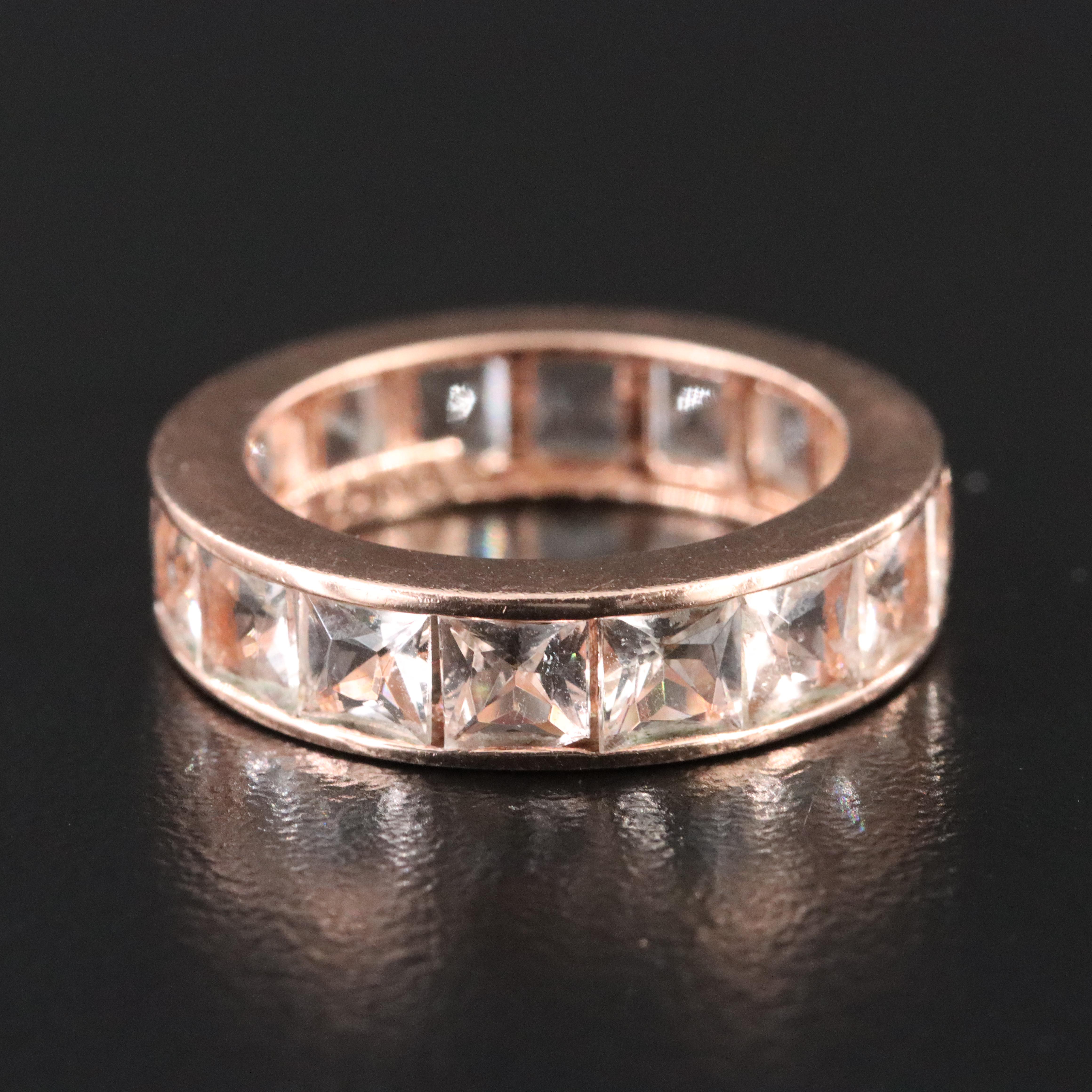 10K Rose Gold Morganite Eternity Band