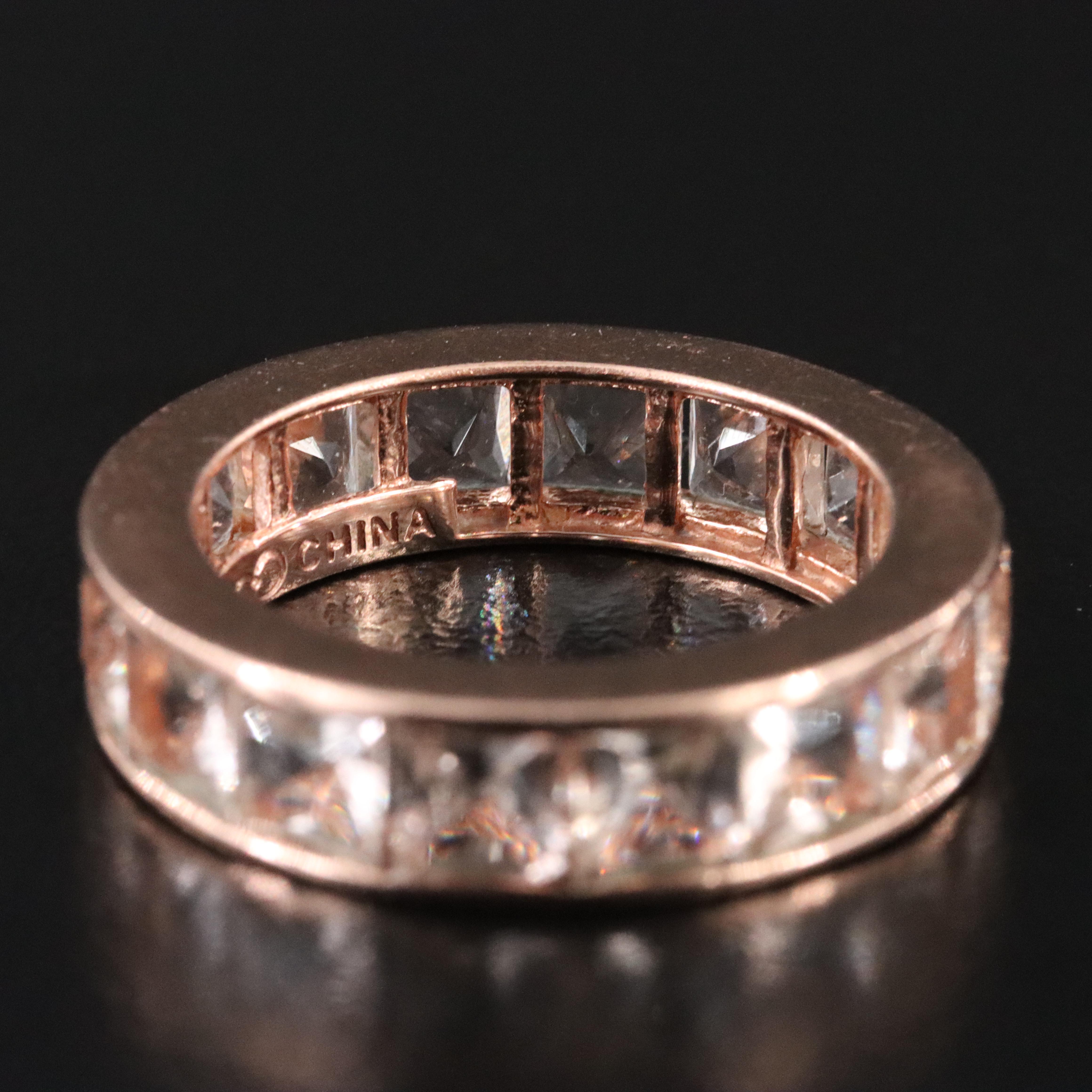 10K Rose Gold Morganite Eternity Band