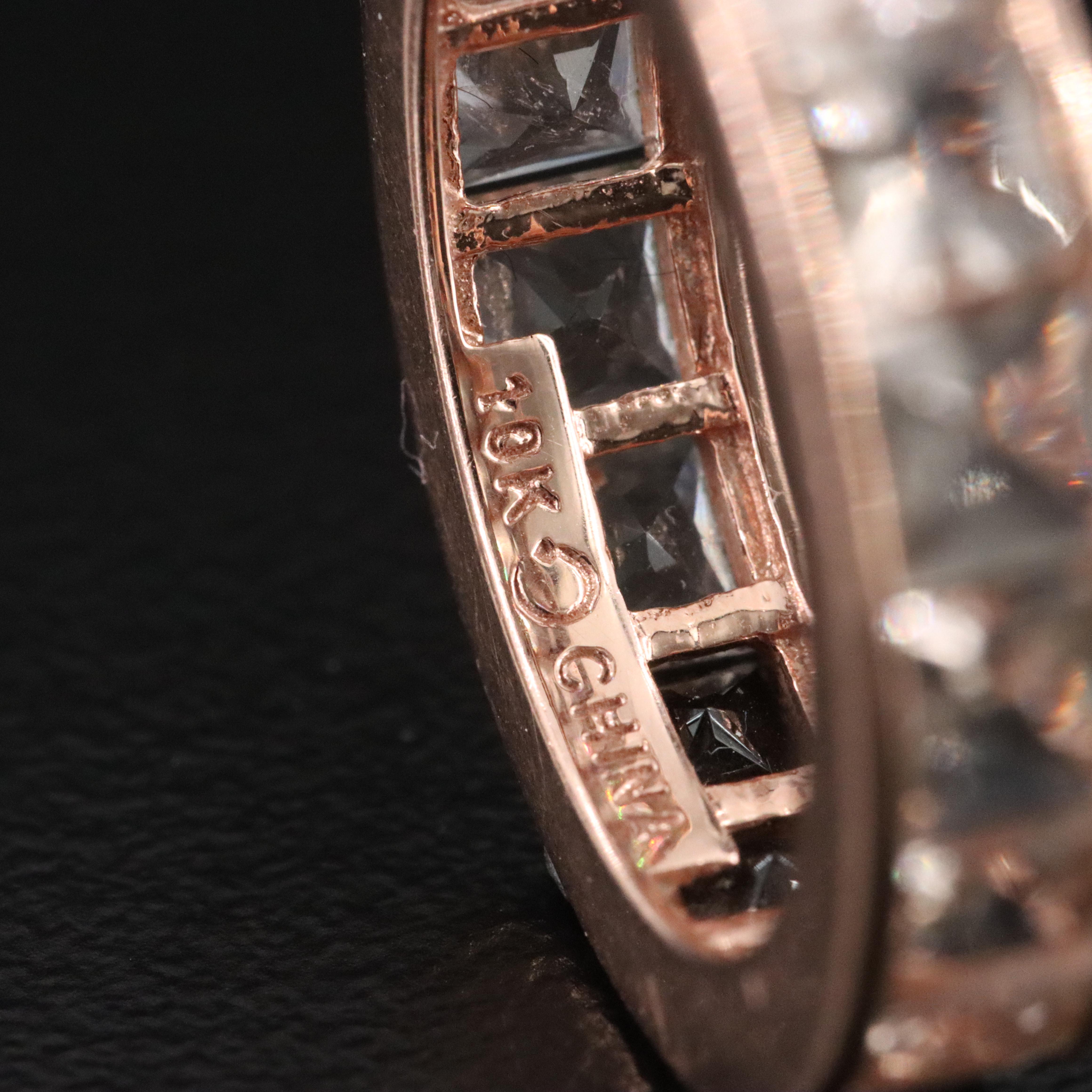 10K Rose Gold Morganite Eternity Band