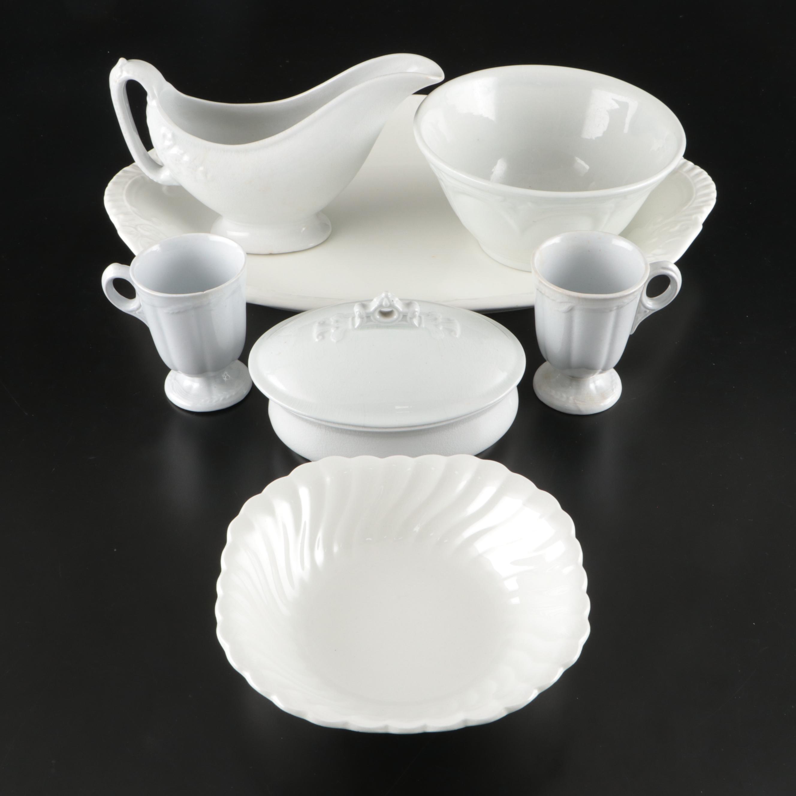 John Edwards Ironstone Butter Dish, Johnson Bros Bowl, and More Tableware