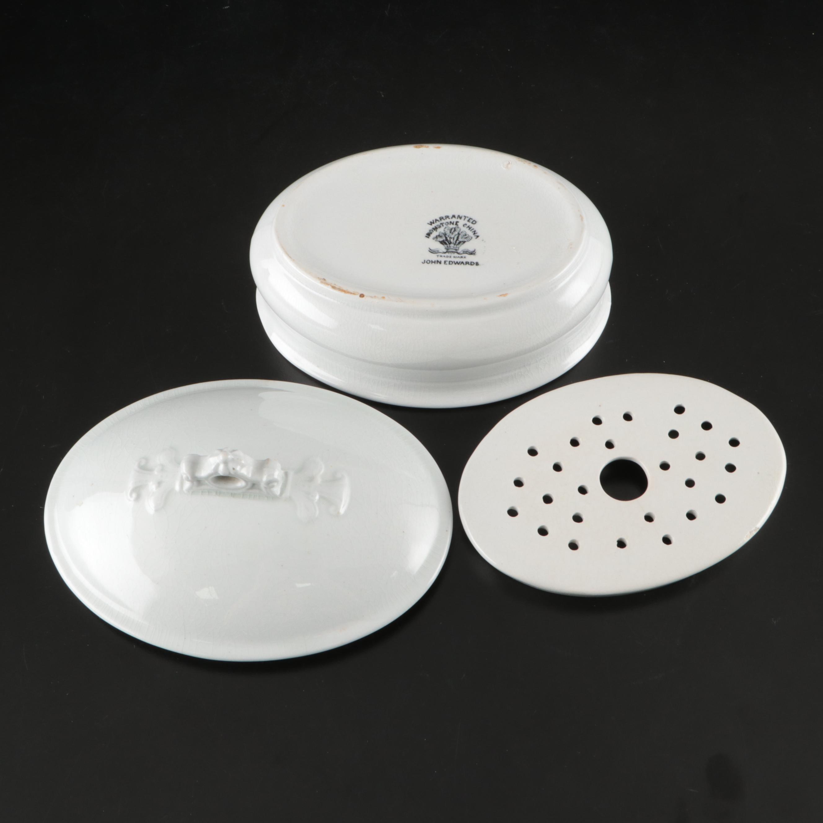 John Edwards Ironstone Butter Dish, Johnson Bros Bowl, and More Tableware