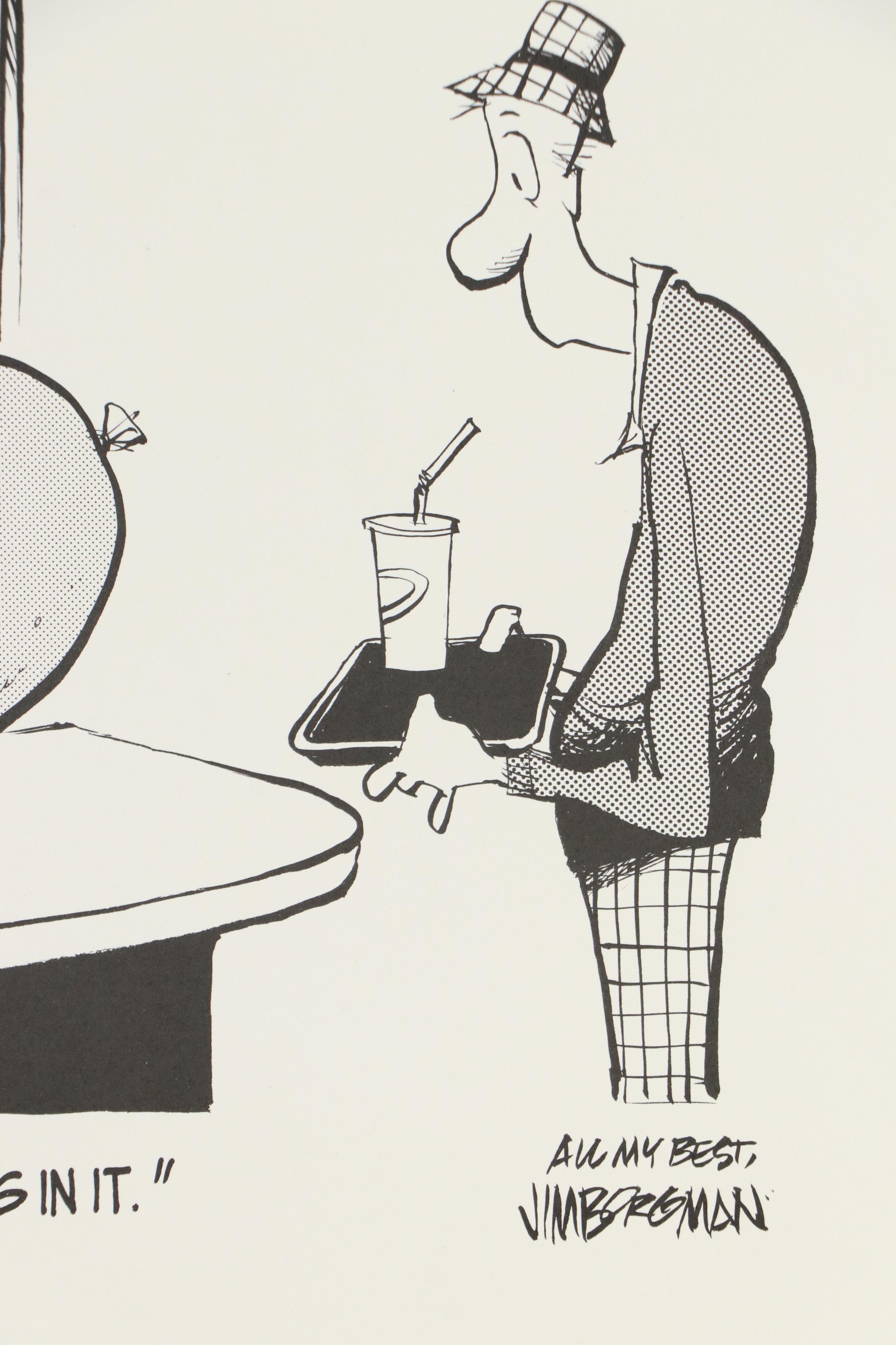 Cartoon Lithograph After Jim Borgman for "The Cincinnati Enquirer"