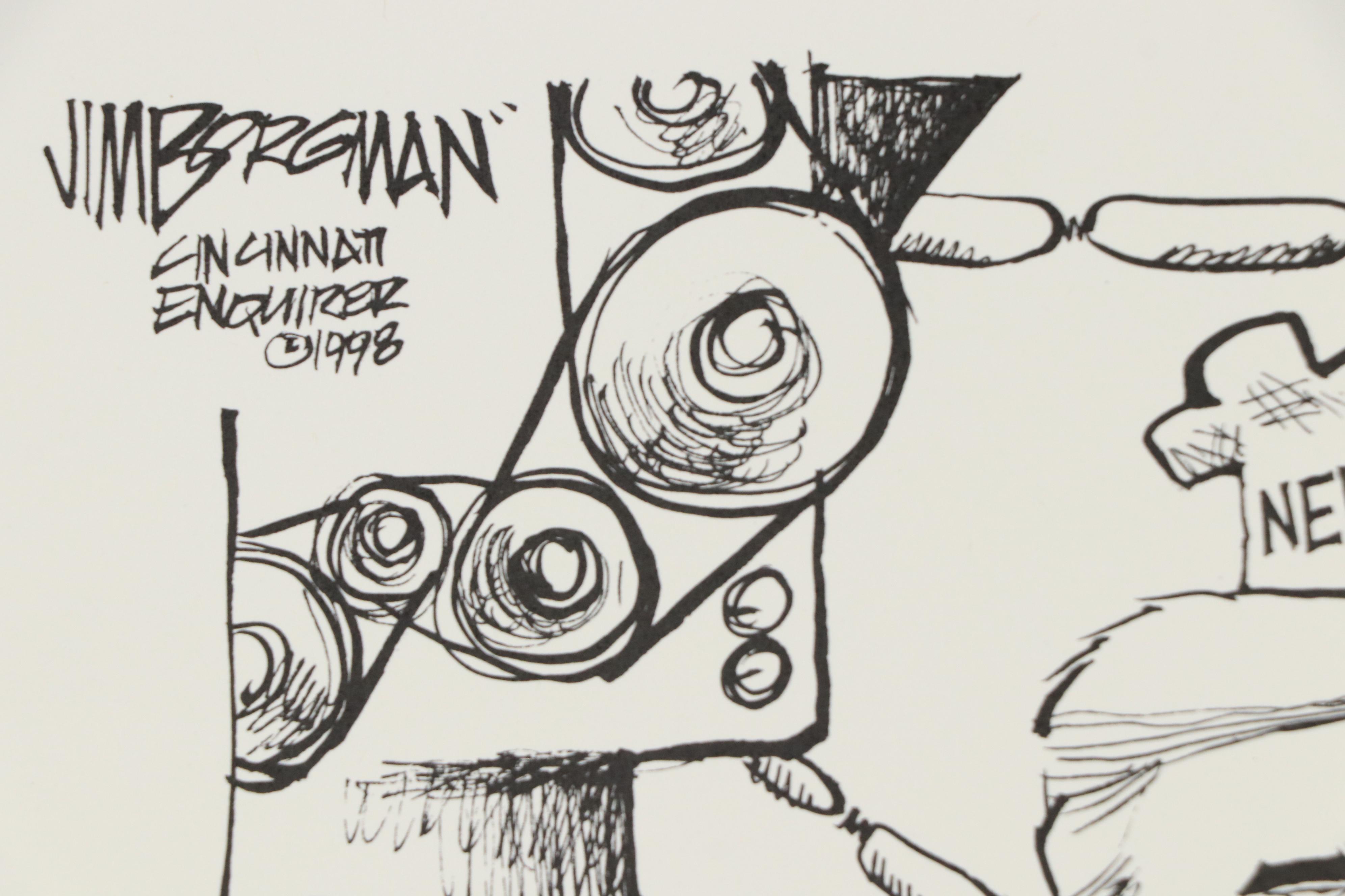 Cartoon Lithograph After Jim Borgman for "The Cincinnati Enquirer"