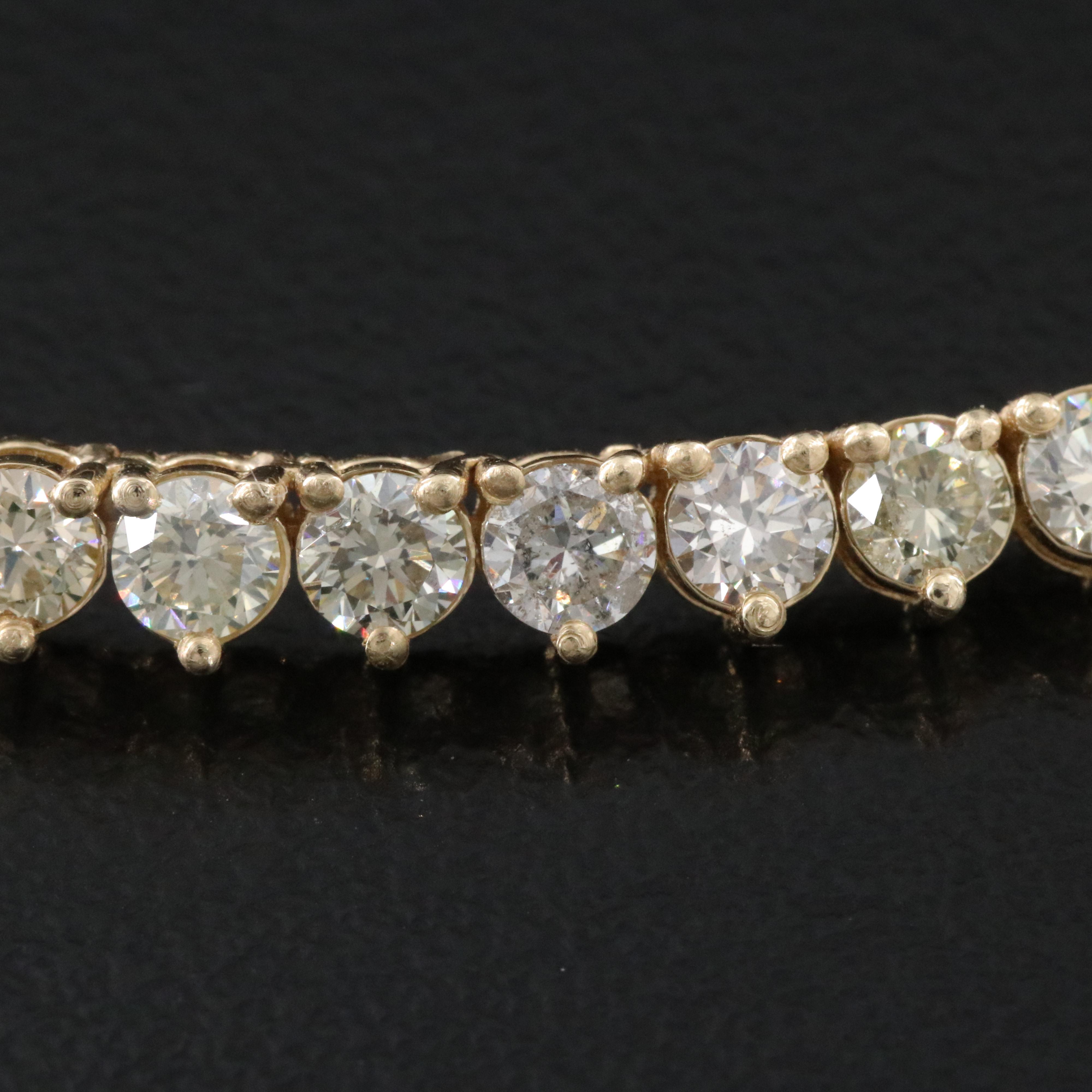 14K 14.78 CTW Diamond Riviera Necklace with IGI Report