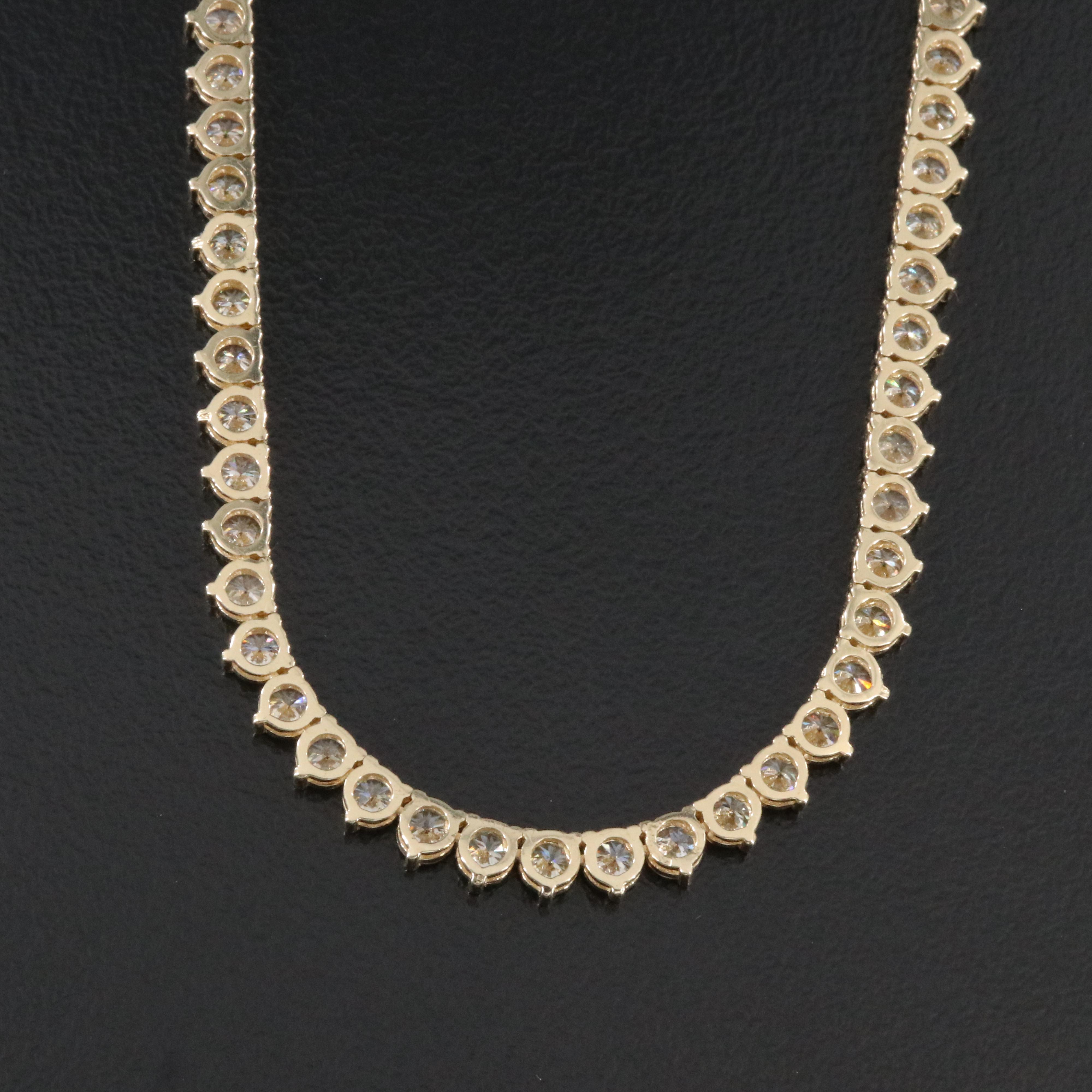 14K 14.78 CTW Diamond Riviera Necklace with IGI Report