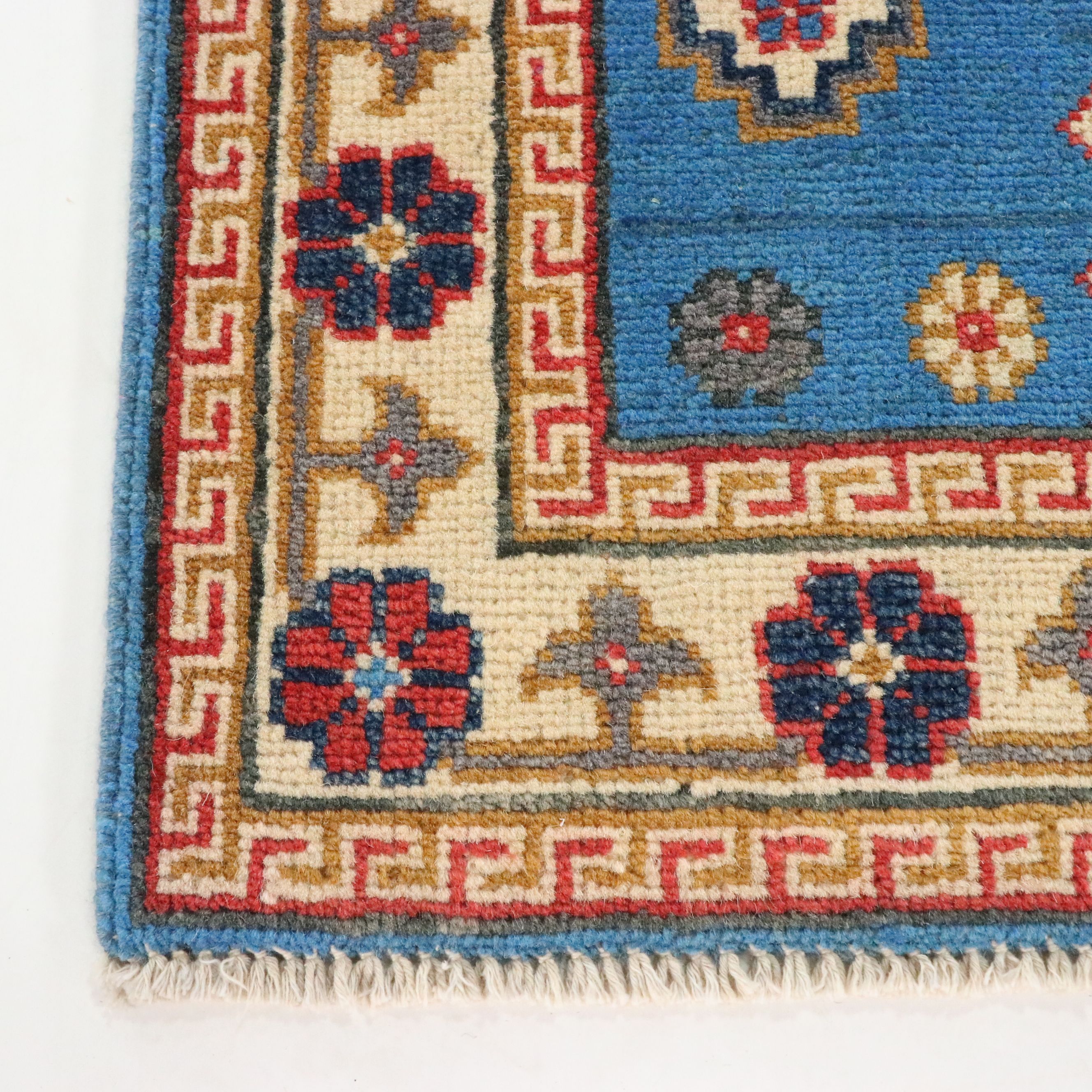 2' x 3'1 Hand-Knotted Afghan Kazak Accent Rug