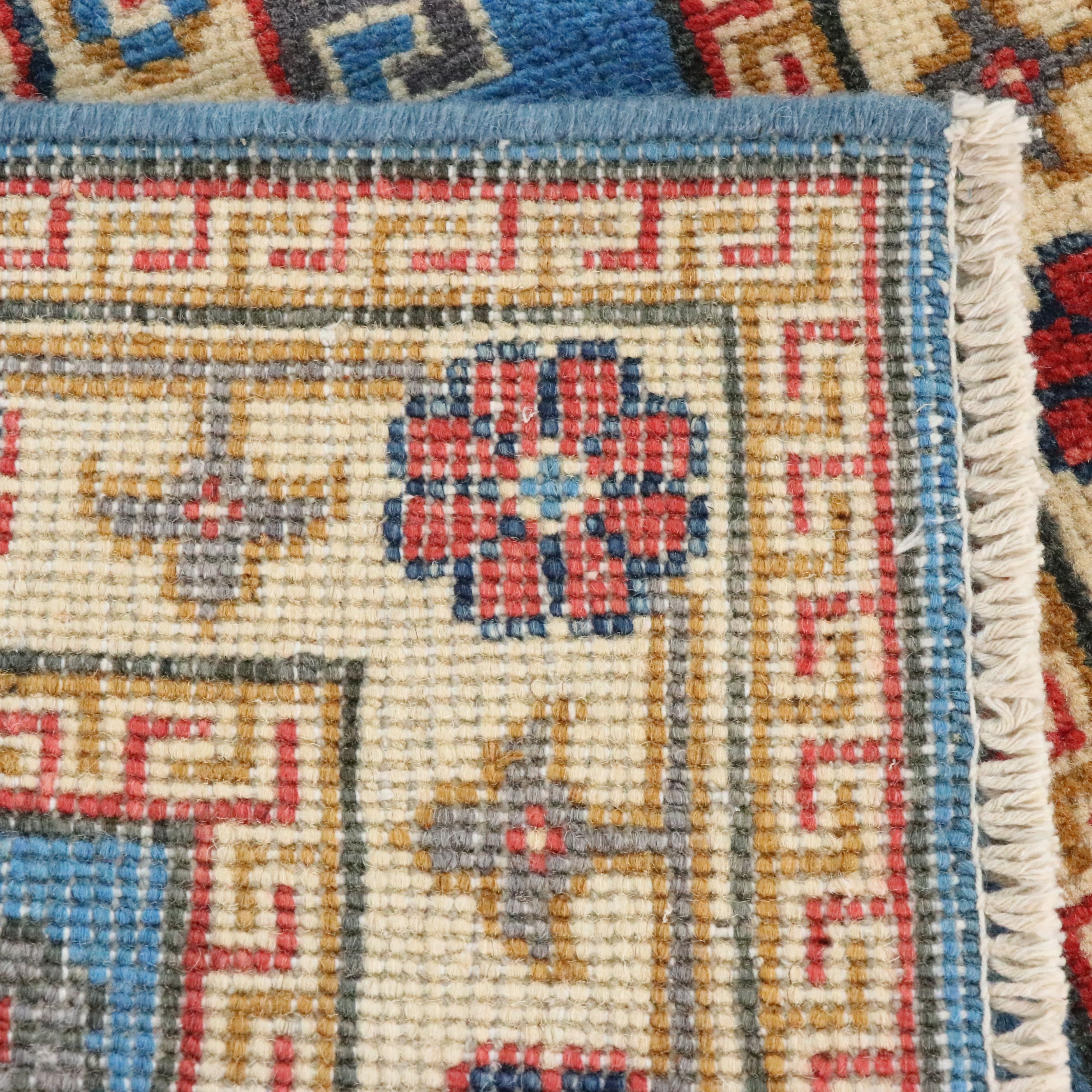 2' x 3'1 Hand-Knotted Afghan Kazak Accent Rug