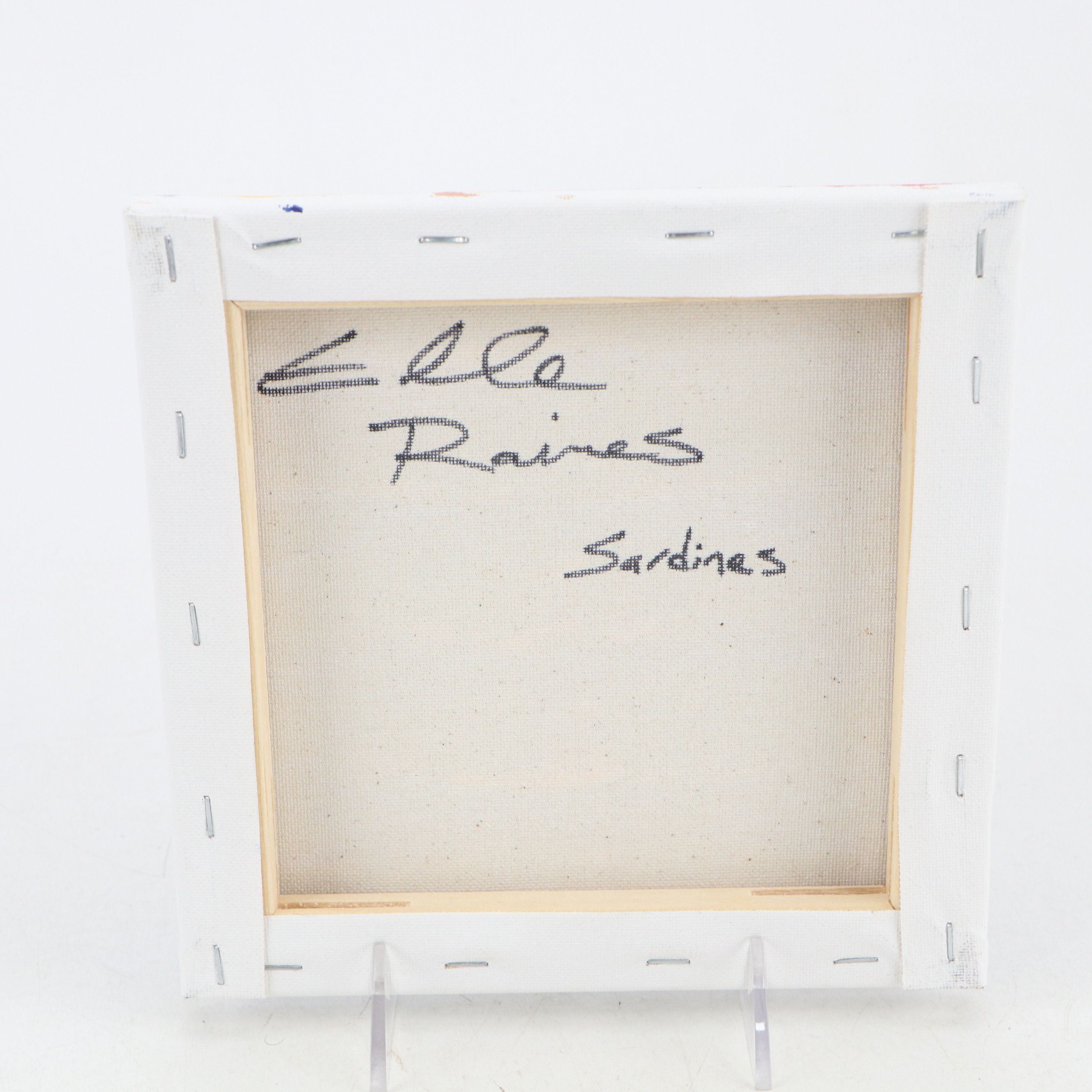 Elle Raines Stylized Acrylic Painting "Sardines"