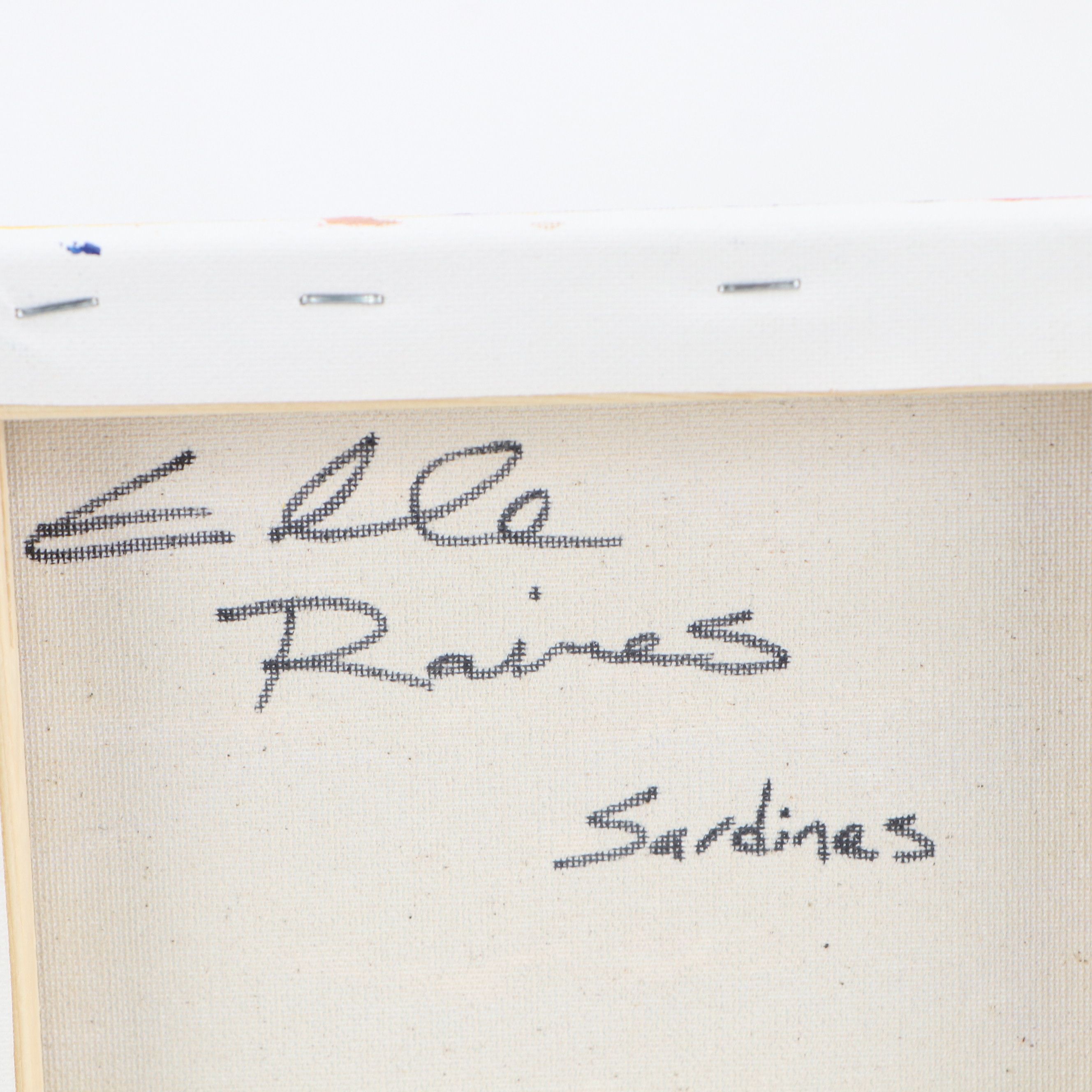 Elle Raines Stylized Acrylic Painting "Sardines"