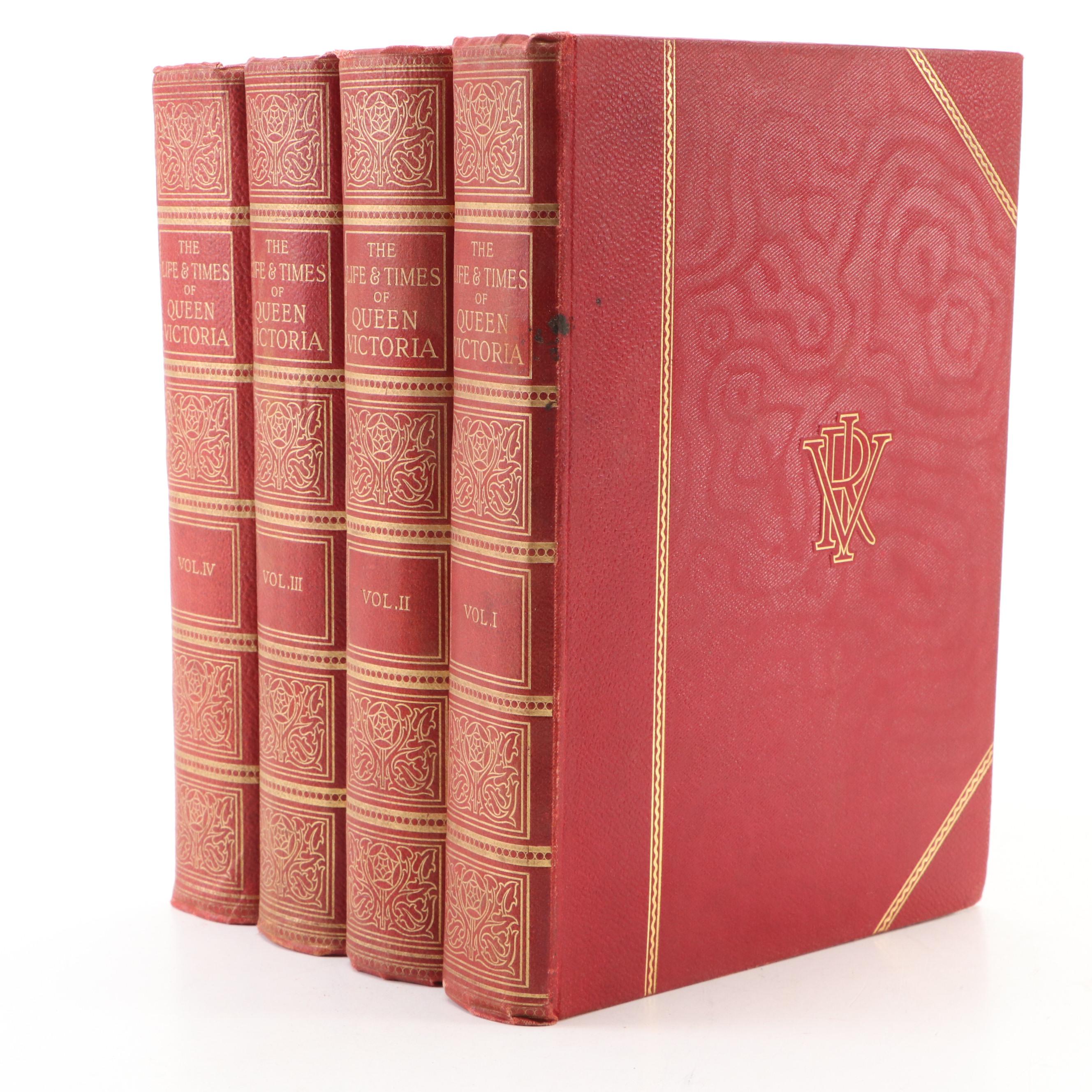 Illustrated "The Life and Times of Queen Victoria" Four-Volume Set, circa 1901