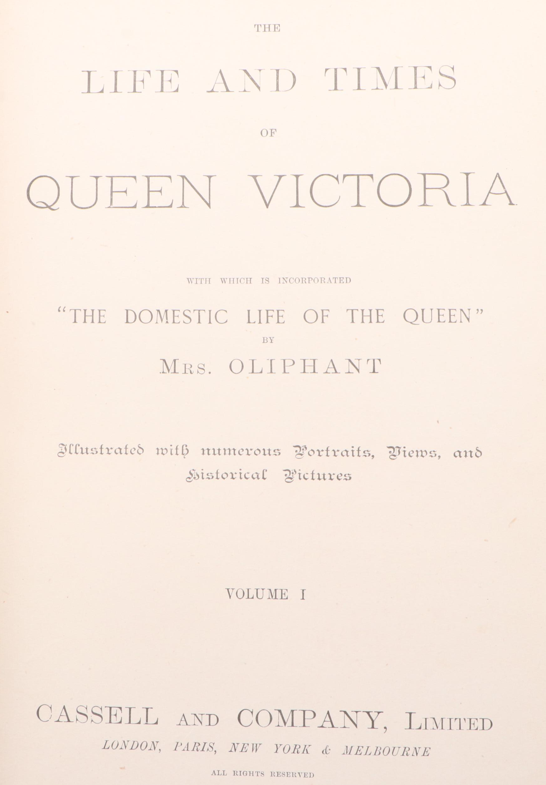 Illustrated "The Life and Times of Queen Victoria" Four-Volume Set, circa 1901