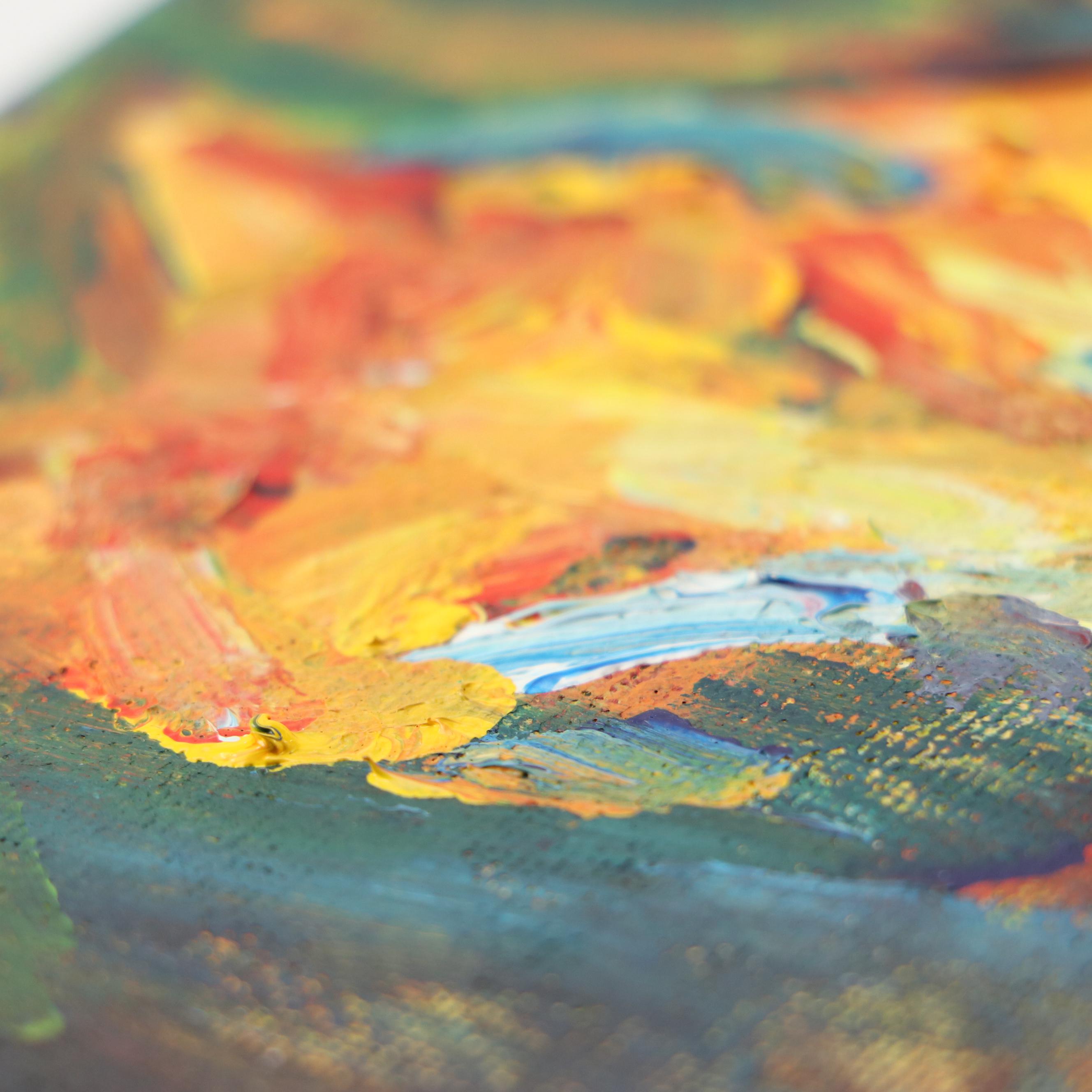 Elle Raines Stylized Acrylic Painting "The Fox," 21st Century