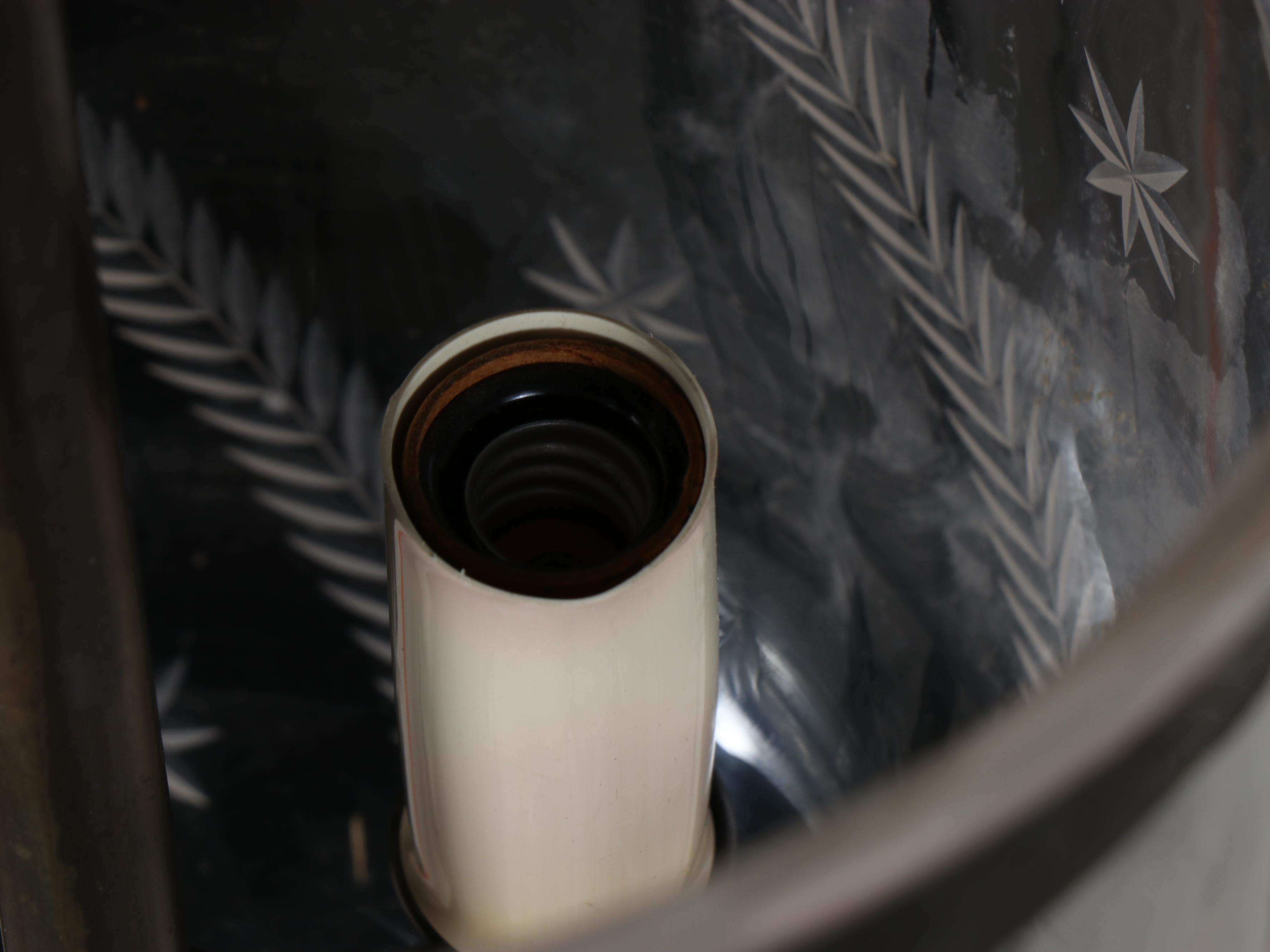 Four Blown Glass Bell Jar Etched Pendant Lights, 21st Century