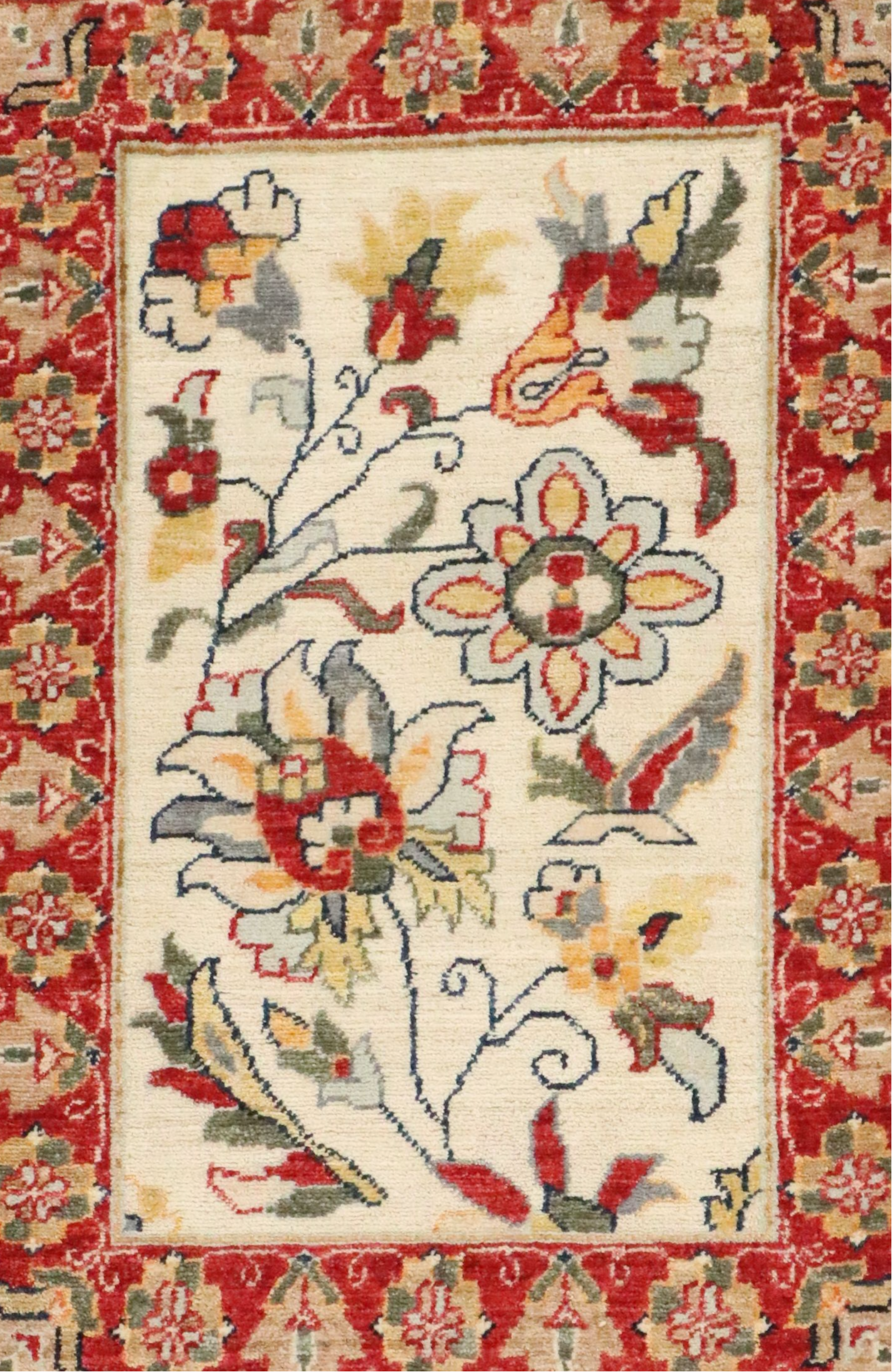 2'1 x 3'1 Hand-Knotted Afghan Kazak Accent Rug