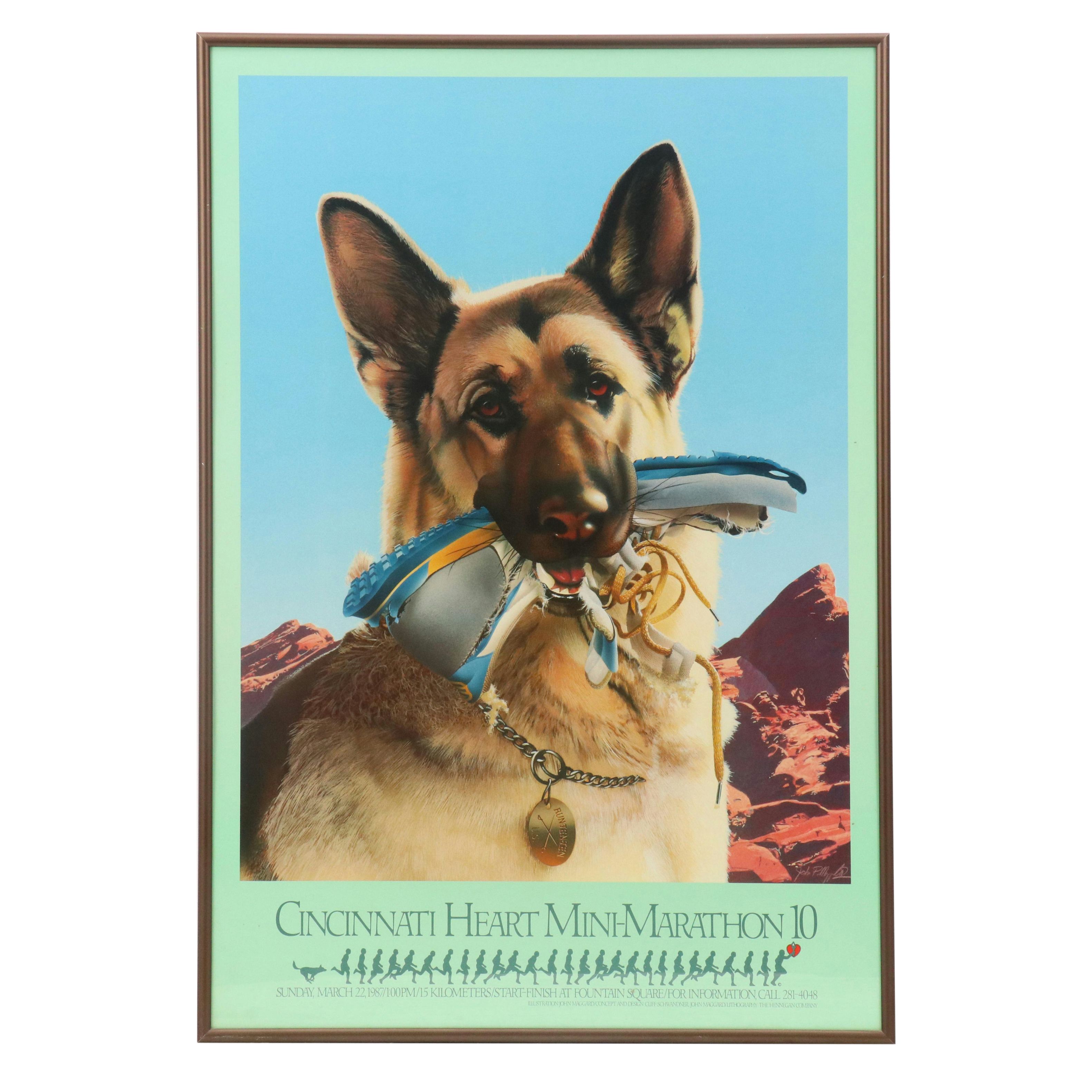 Cincinnati Heart Marathon Poster After John Maggard, 1987