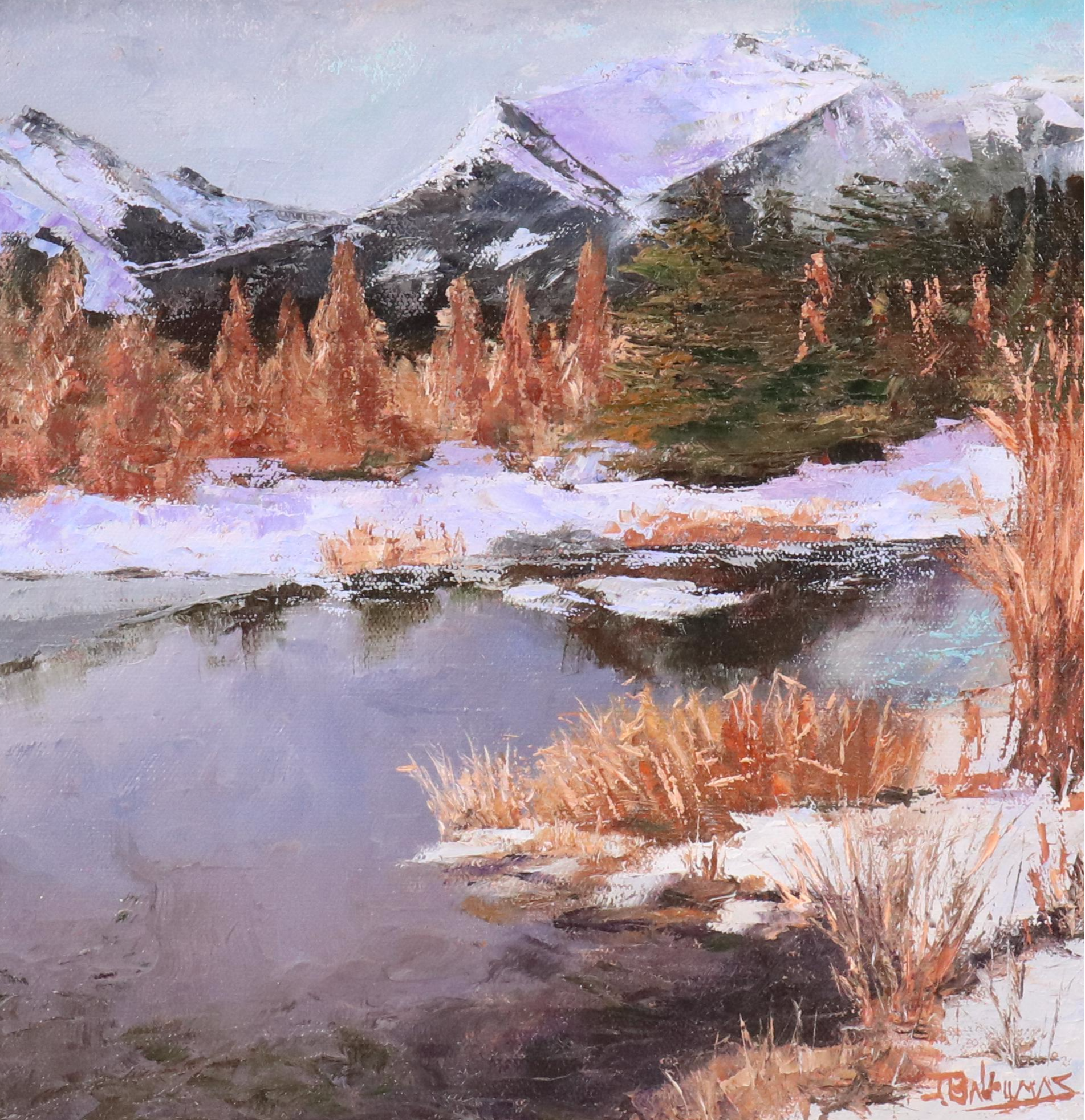 James Baldoumas Landscape Oil Painting "Mountain View," 2023