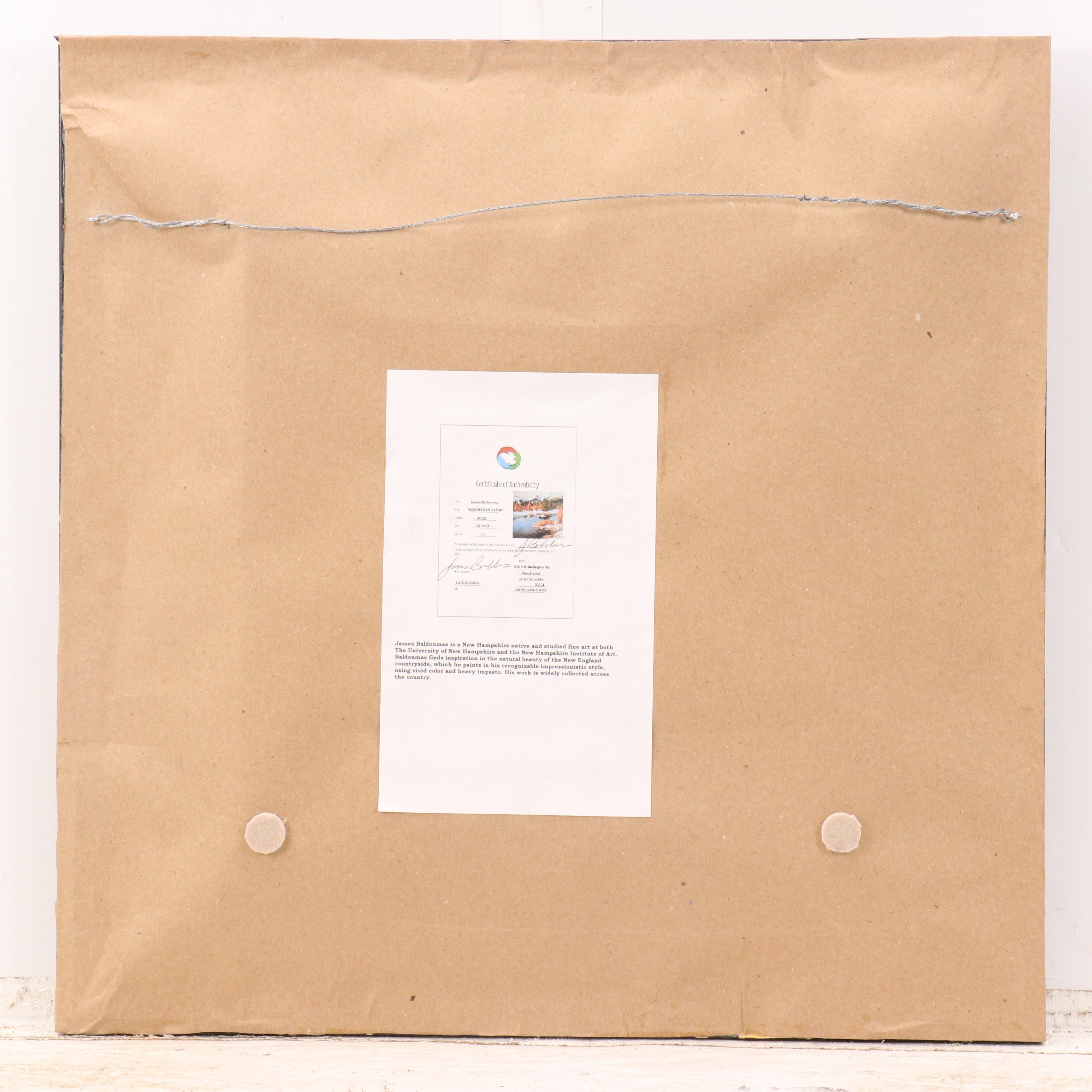 James Baldoumas Landscape Oil Painting "Mountain View," 2023