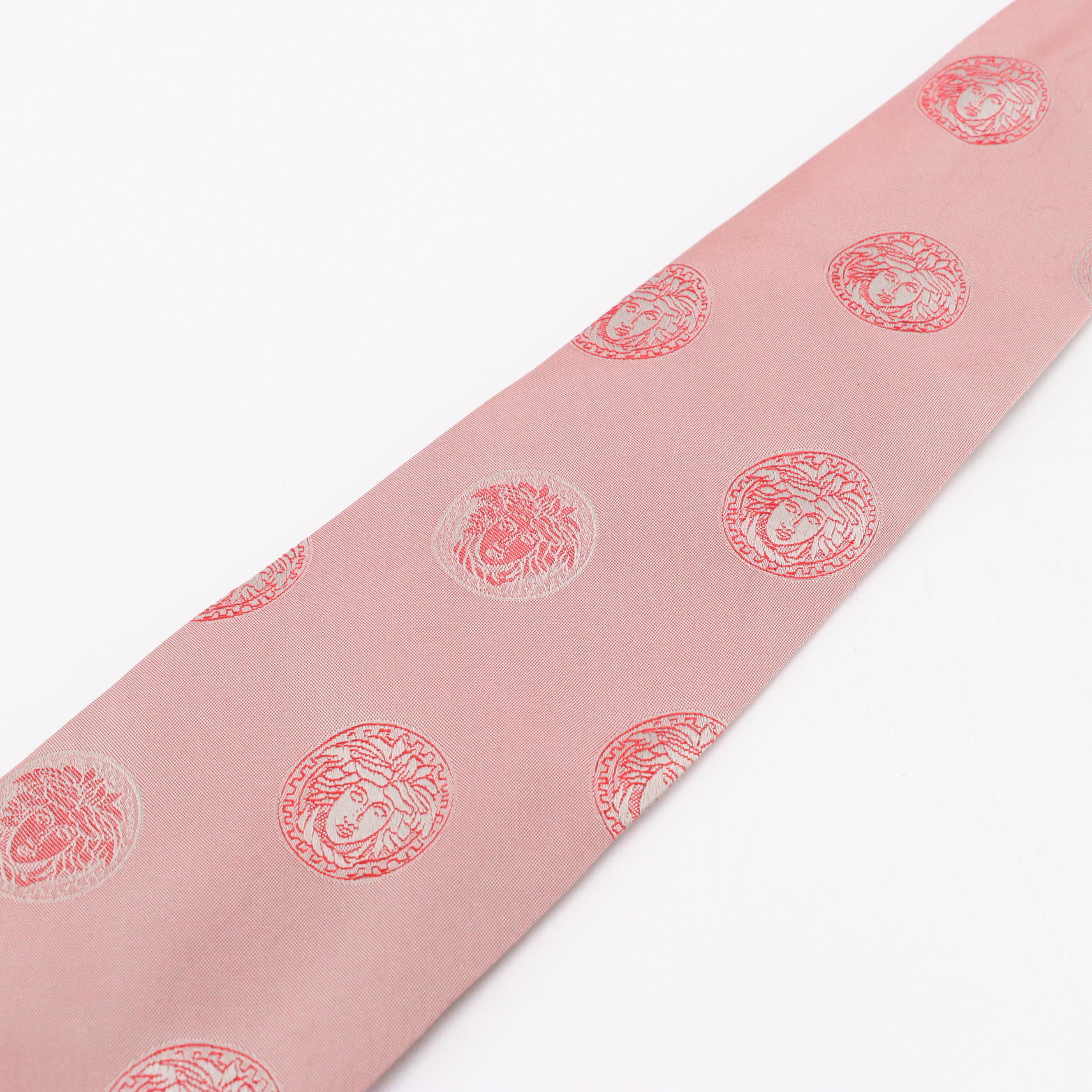 Gianni Versace Medusa Silk Jacquard Necktie