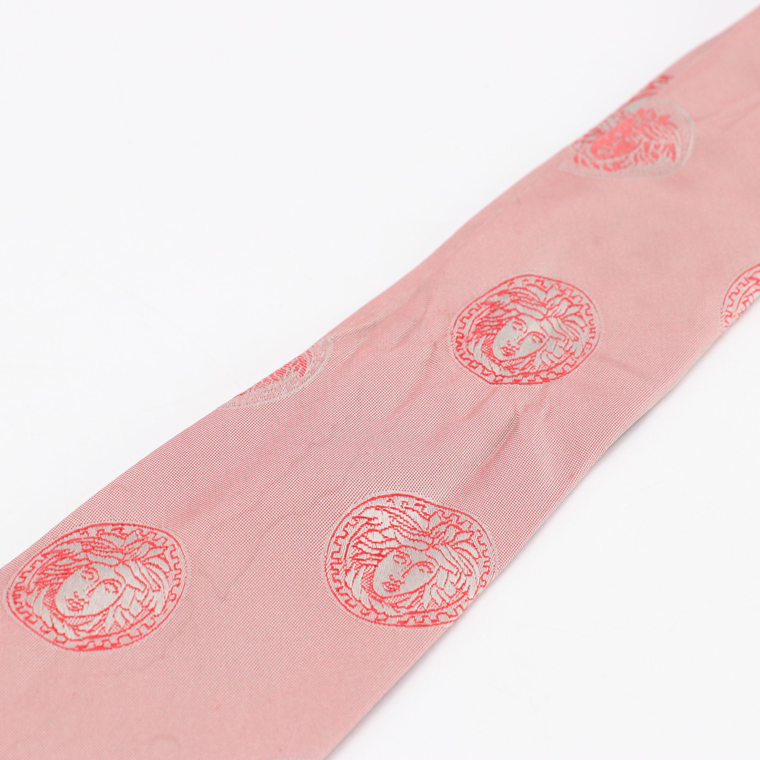 Gianni Versace Medusa Silk Jacquard Necktie