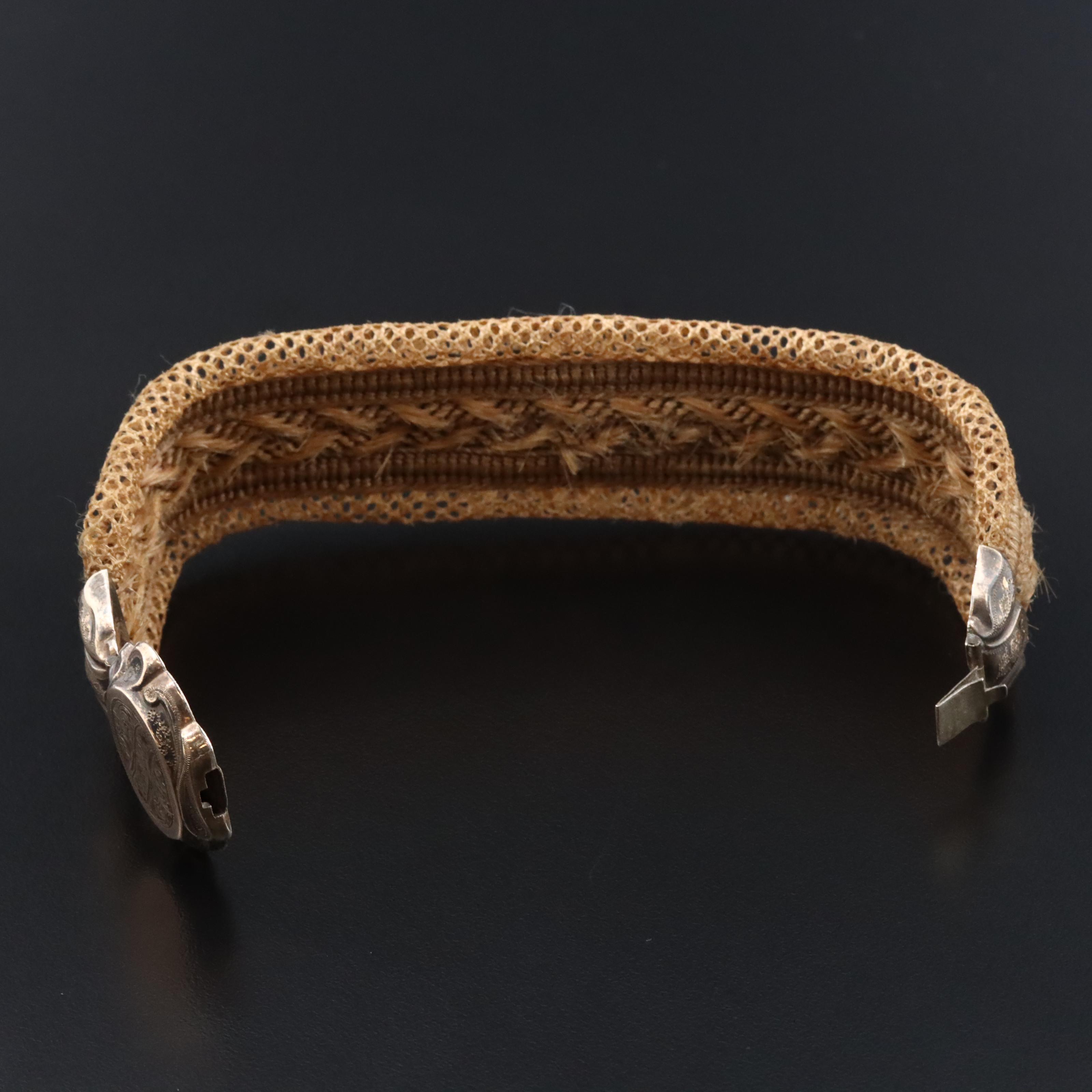 Victorian Mourning Hairwork Bracelet