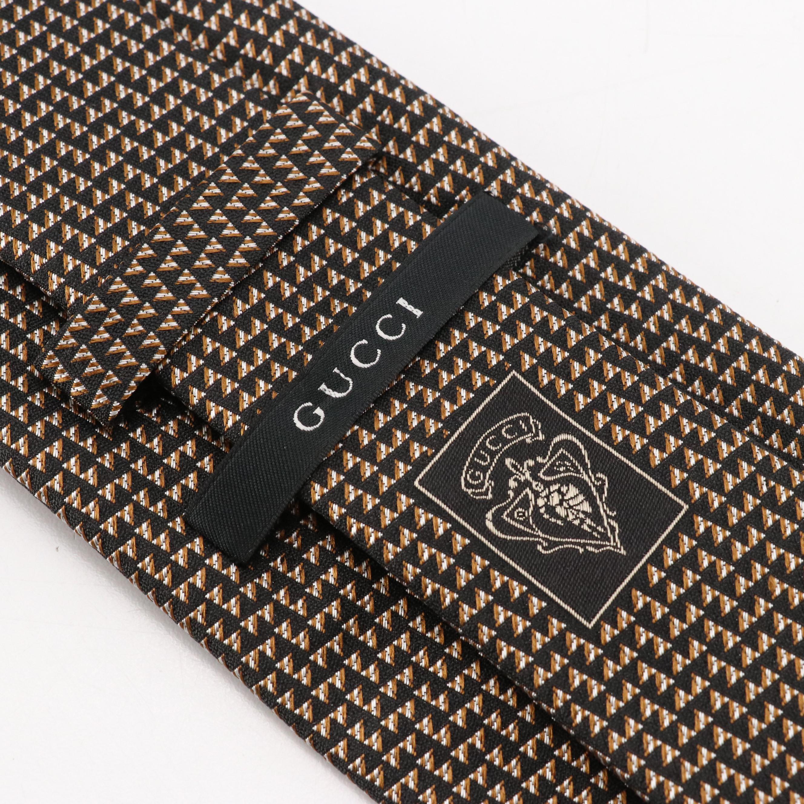 Gucci Patterned Silk Jacquard Necktie
