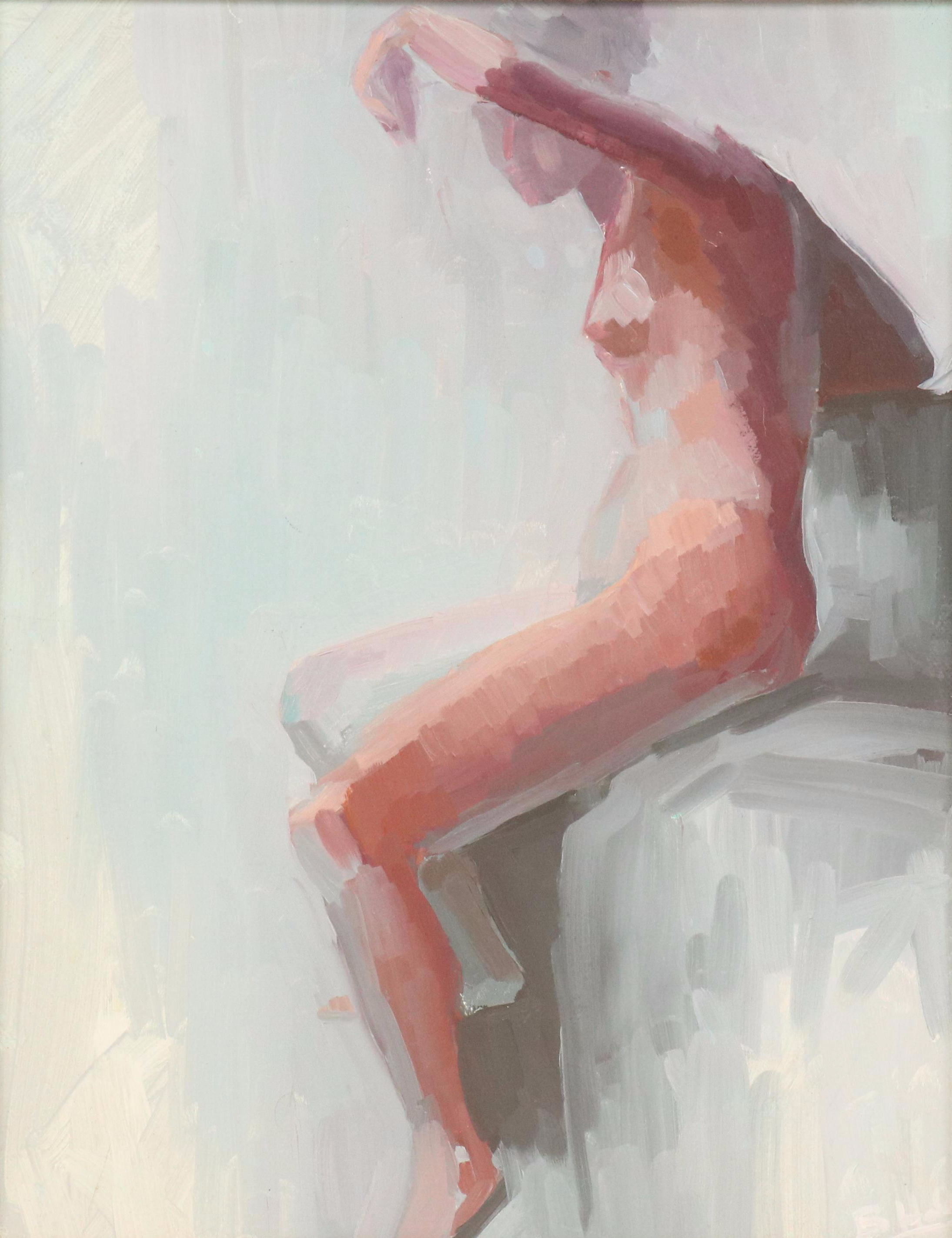 Oil Painting with Female Nude "Study," 2010