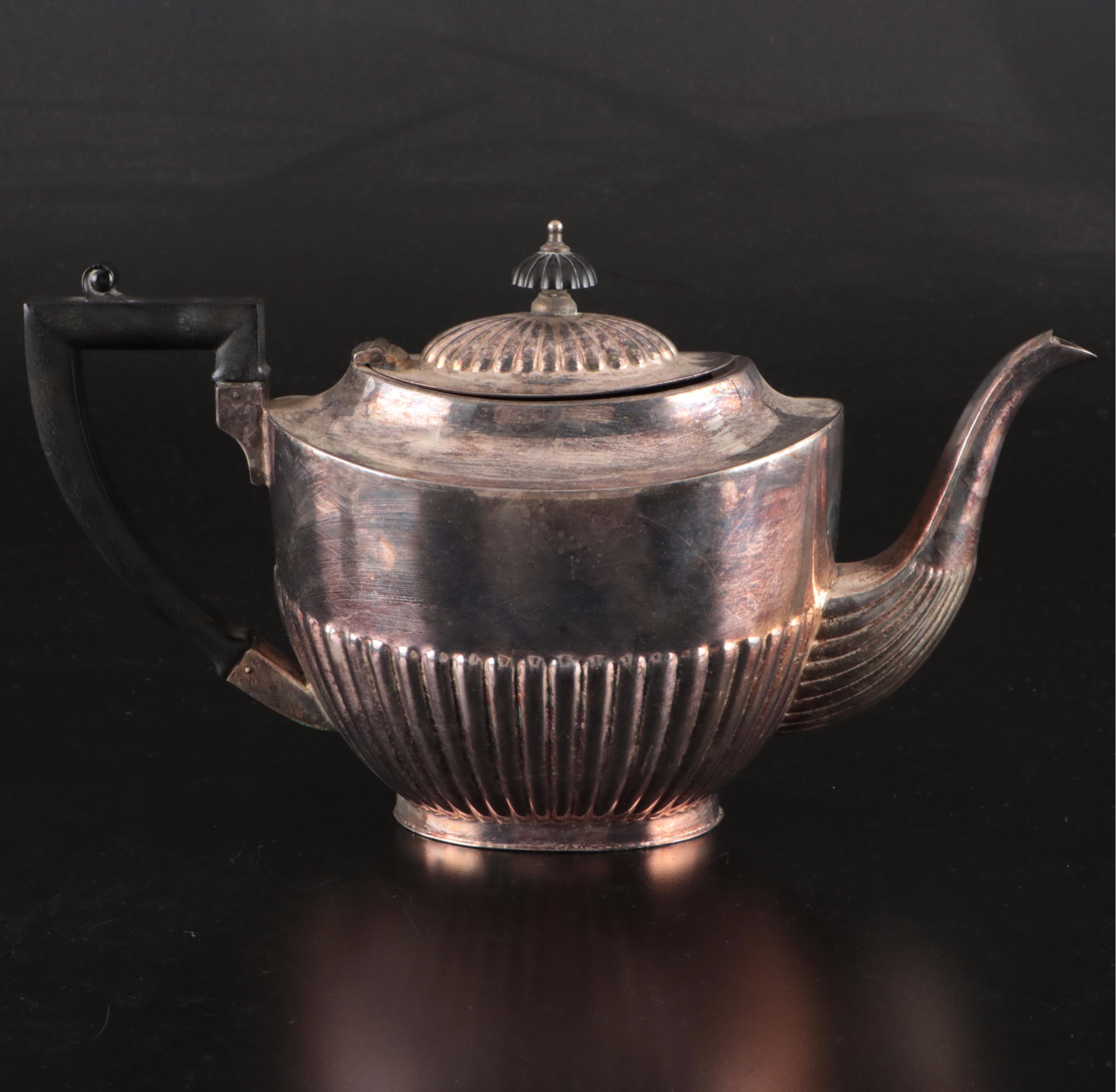 Ashberry Georgian Style Silver Plate Tea and Coffee Set, Early to Mid-20th C.