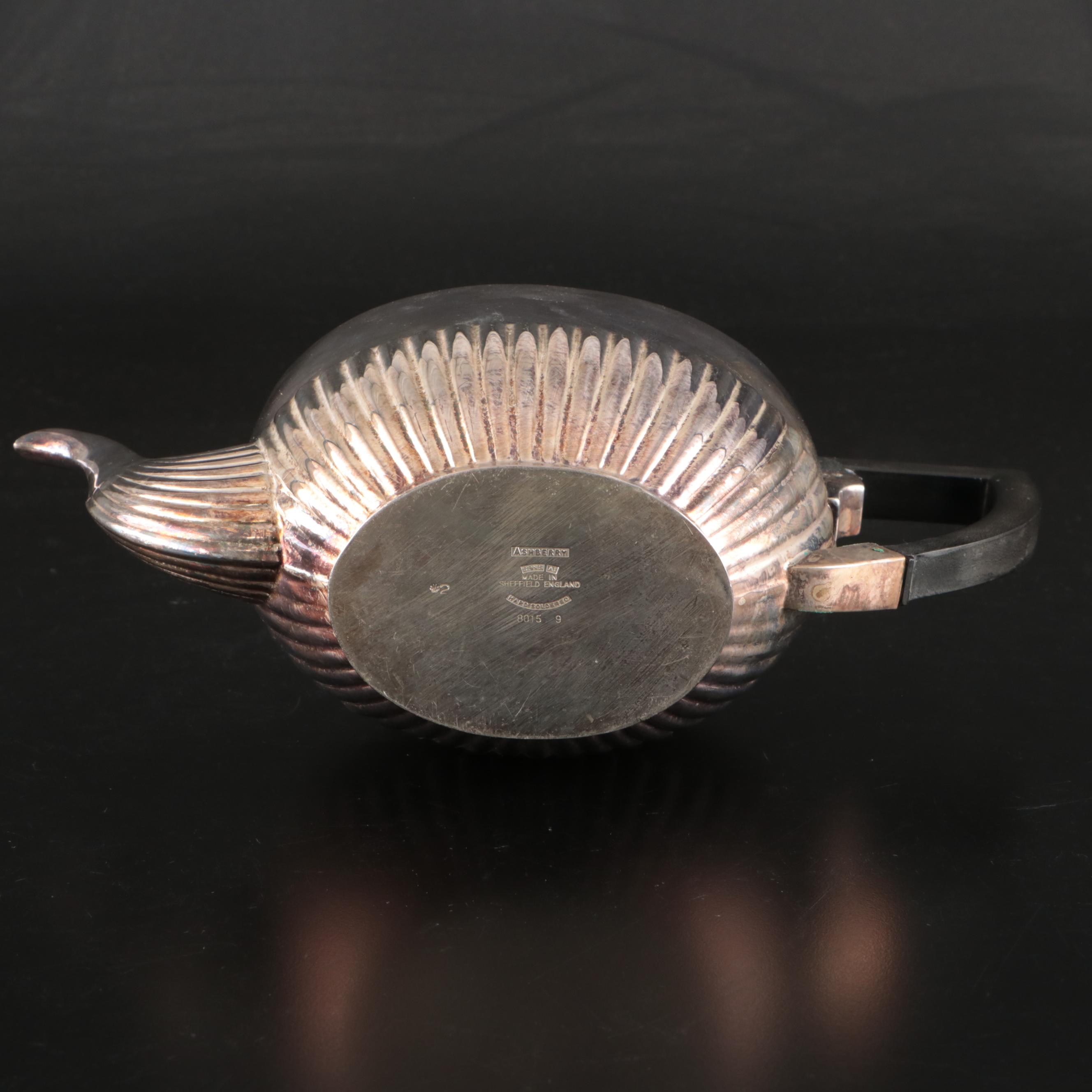 Ashberry Georgian Style Silver Plate Tea and Coffee Set, Early to Mid-20th C.