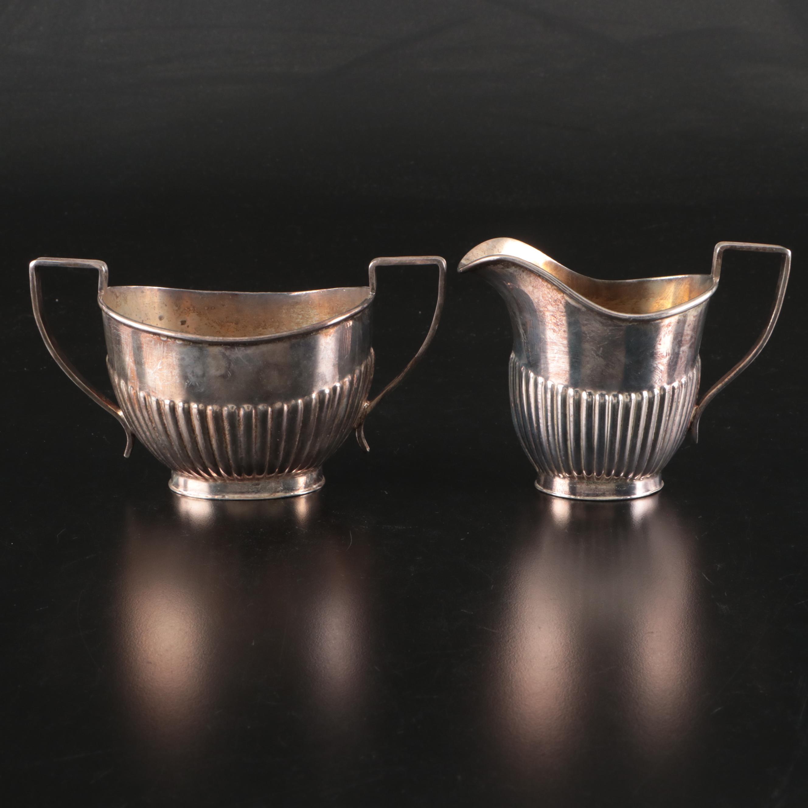 Ashberry Georgian Style Silver Plate Tea and Coffee Set, Early to Mid-20th C.