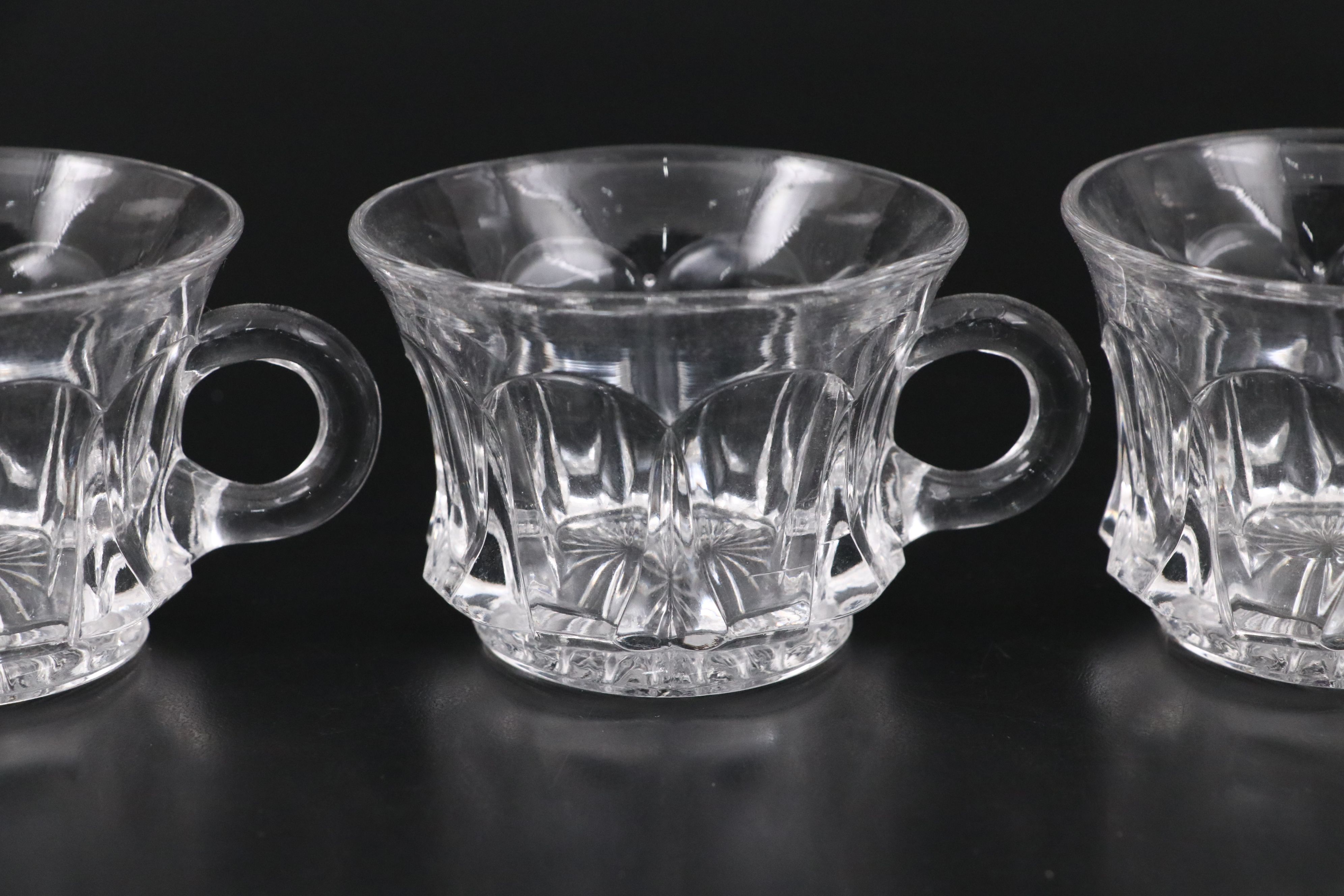 Heisey "Queen Ann" Punch Bowl and Stand, with Ladle and Punch Cups