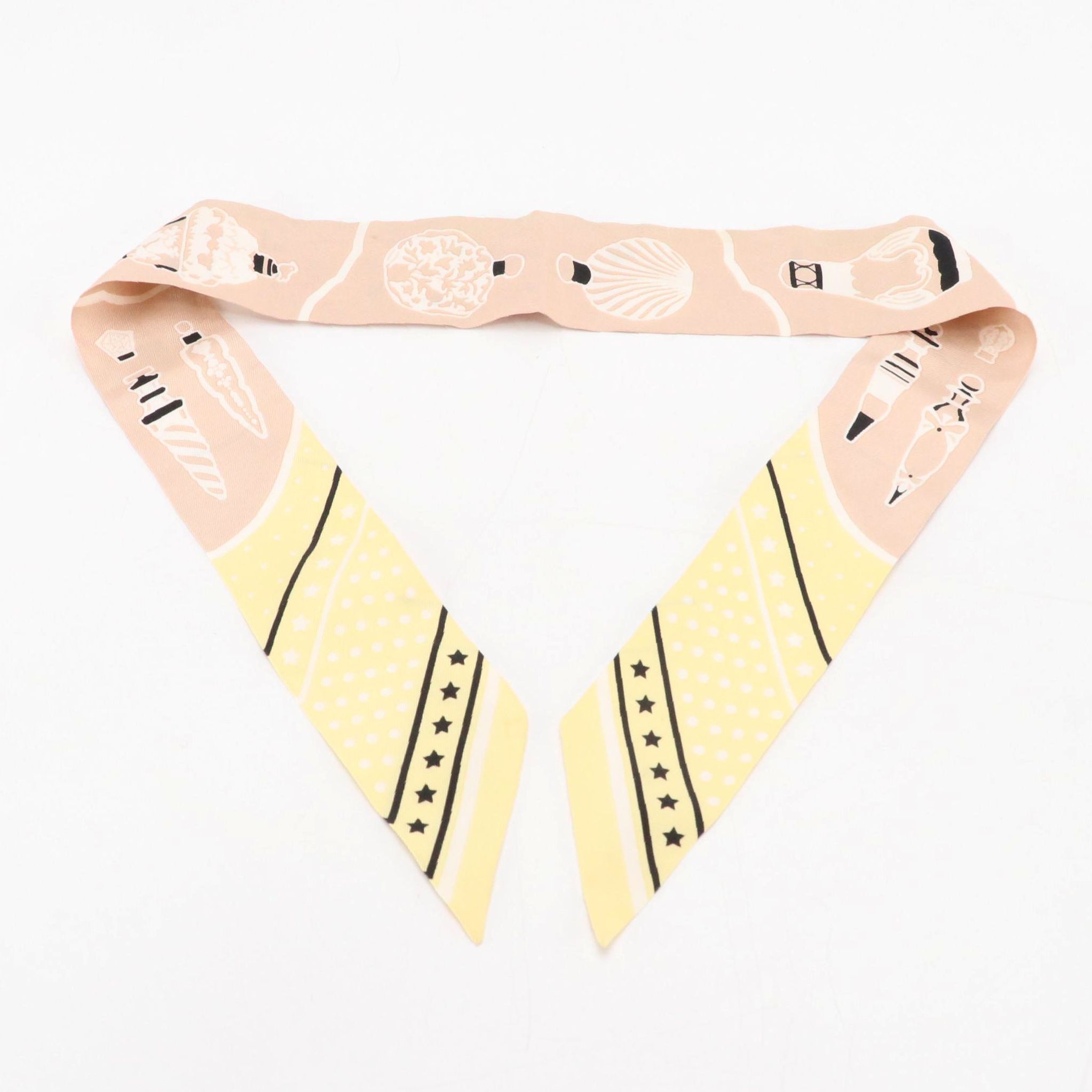 Hermès Les Flacons Bandana Silk Twilly Scarf in Box