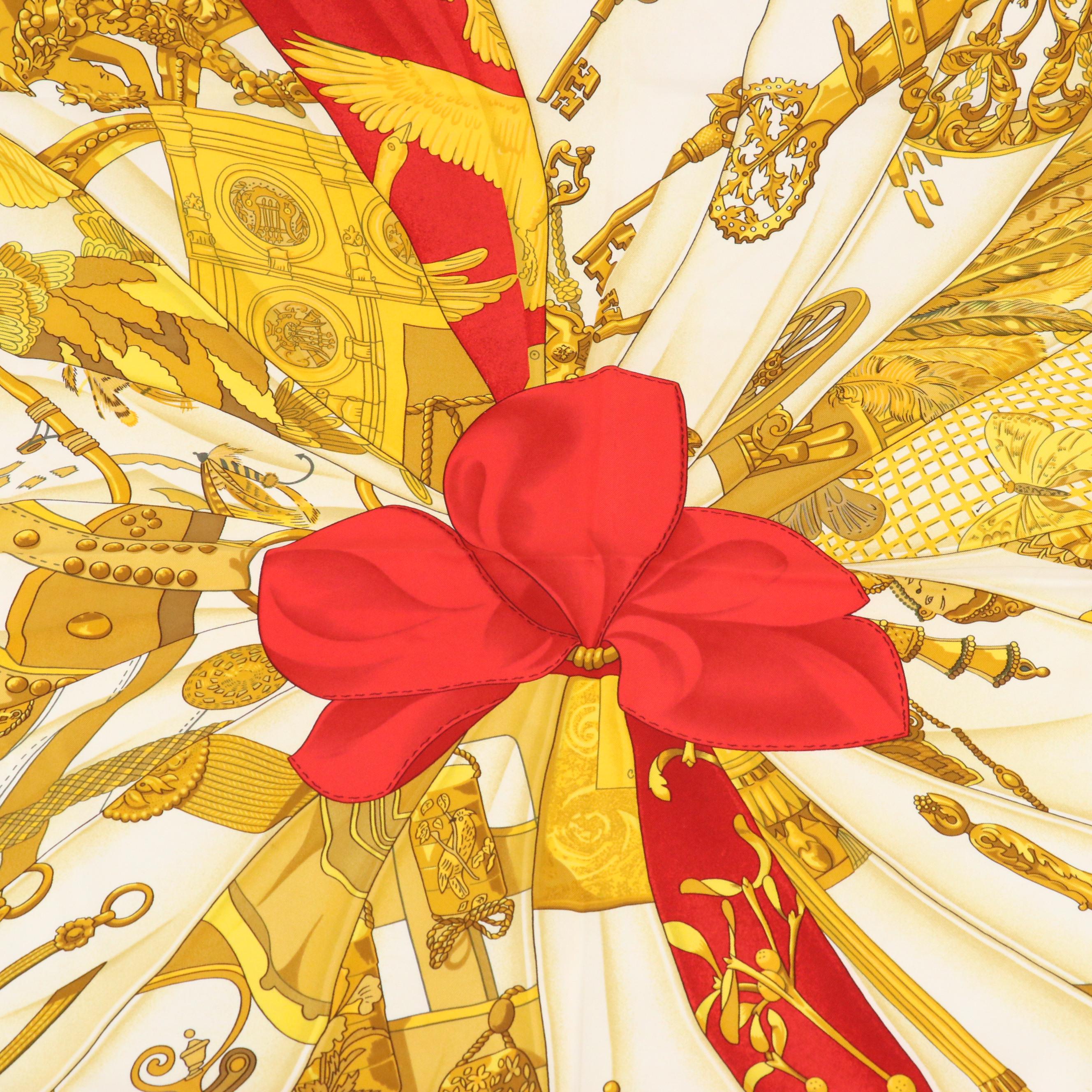 Hermès "Soleil de Soie" Scarf 90 in Silk Twill