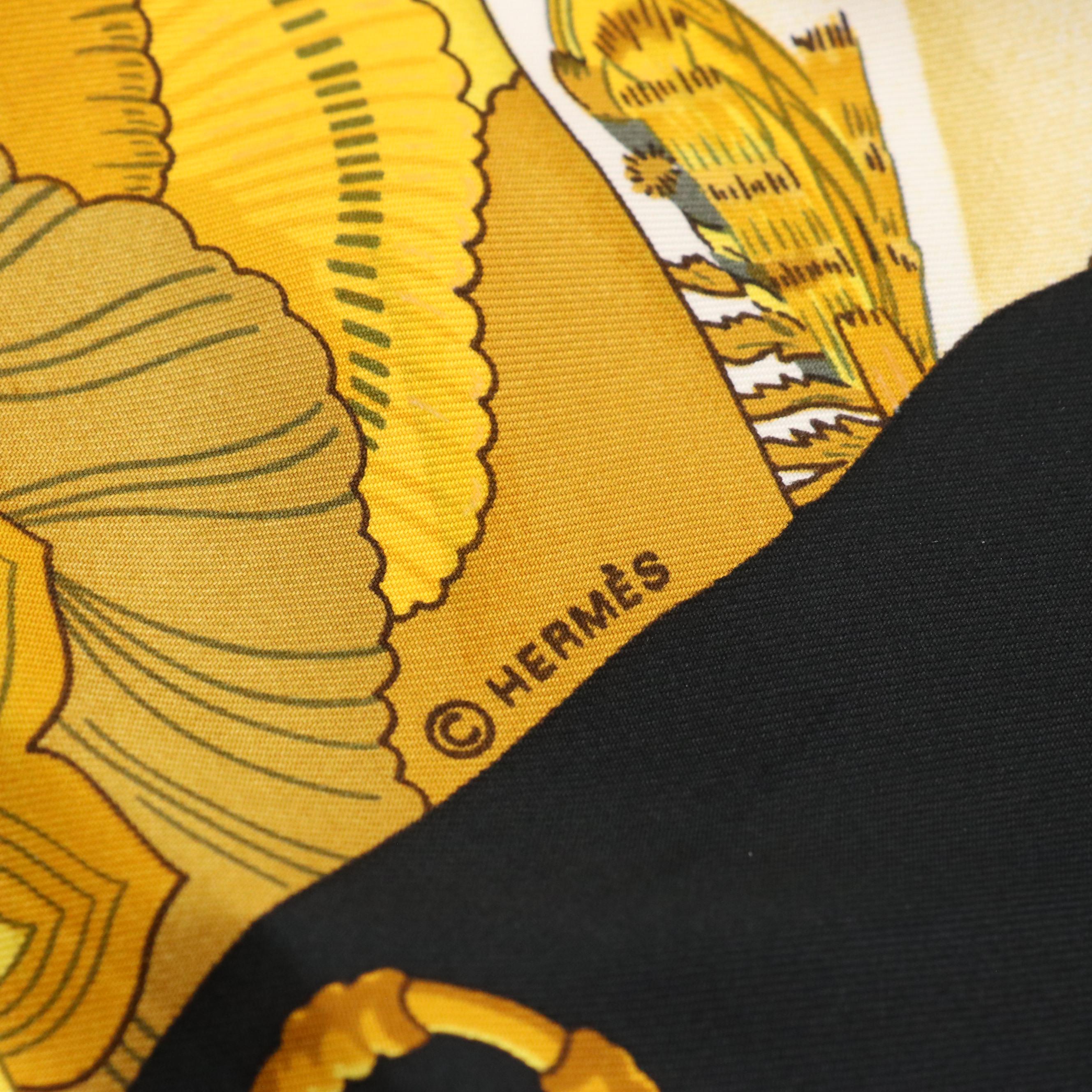 Hermès "Soleil de Soie" Scarf 90 in Silk Twill