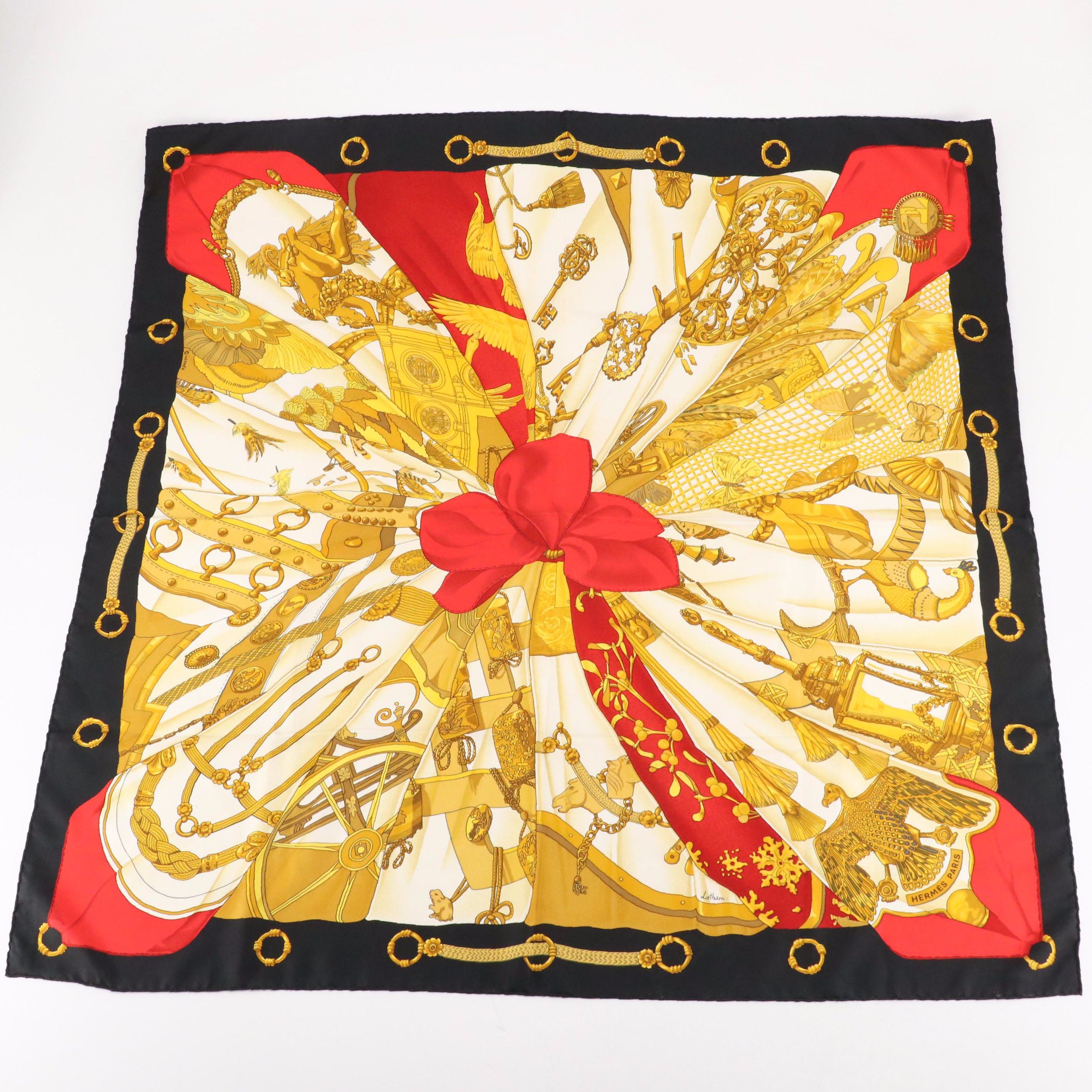 Hermès "Soleil de Soie" Scarf 90 in Silk Twill