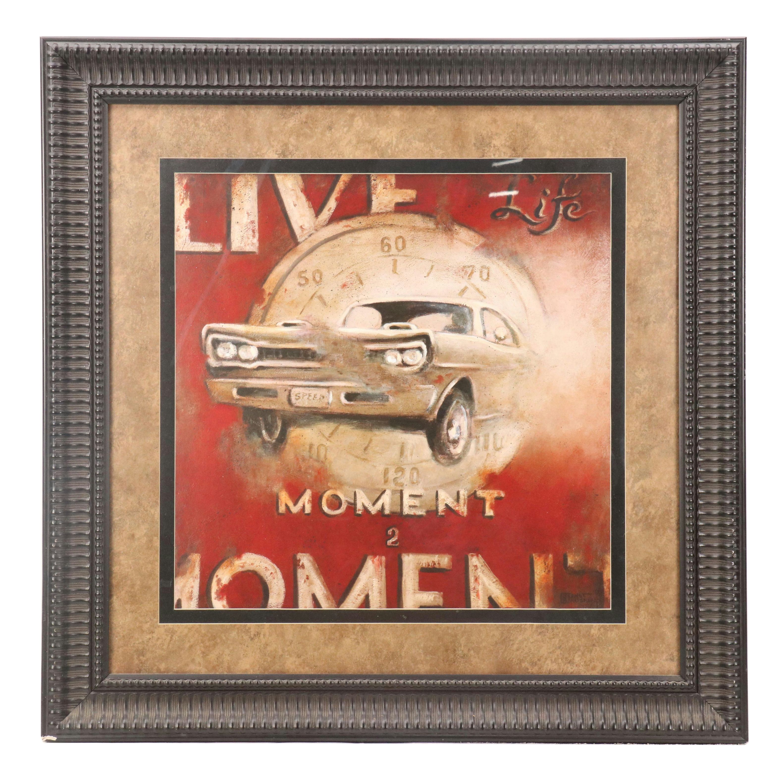 Offset Lithograph After Janet Kruskamp "Live Life Moment 2 Moment"