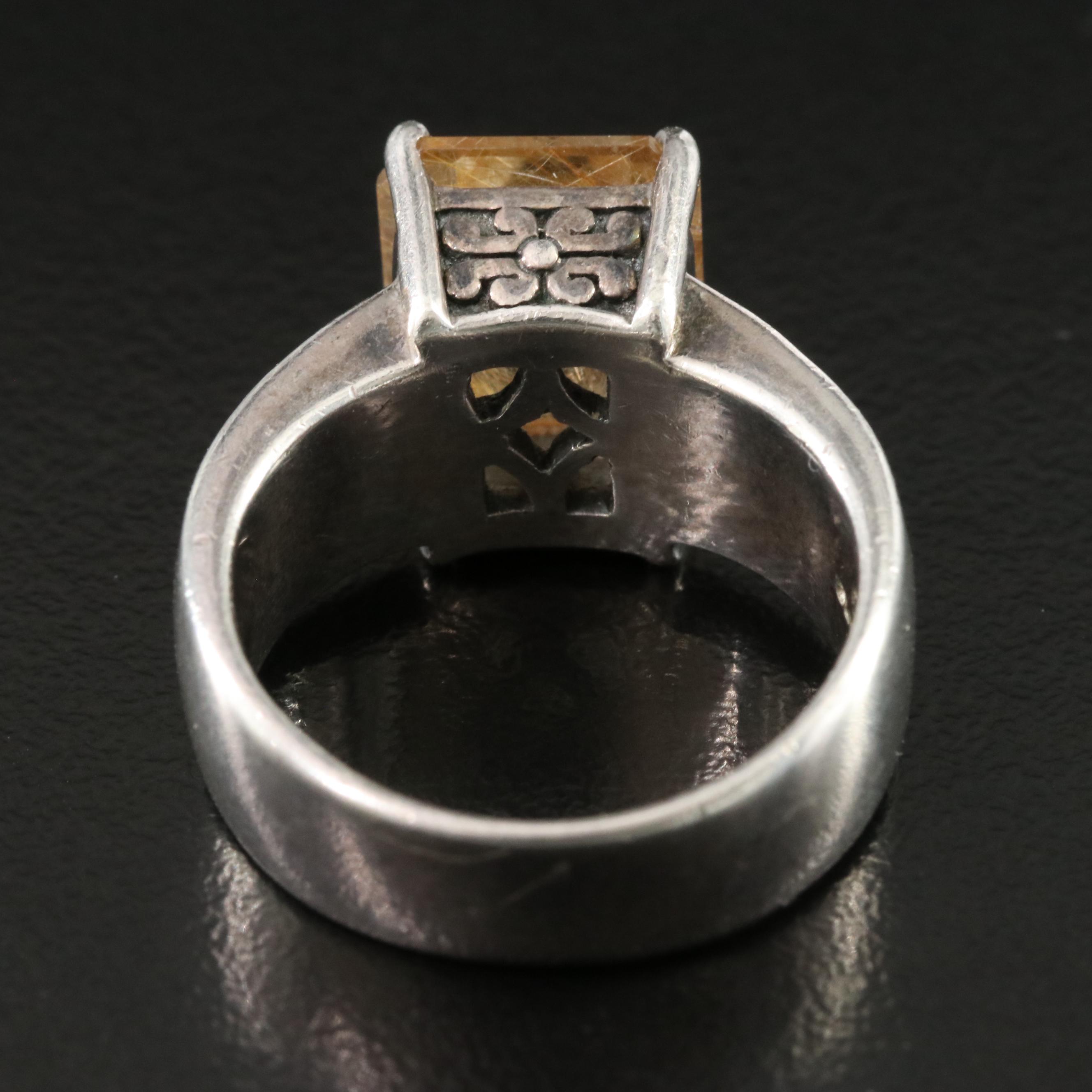 Sterling Rutilated Quartz Ring