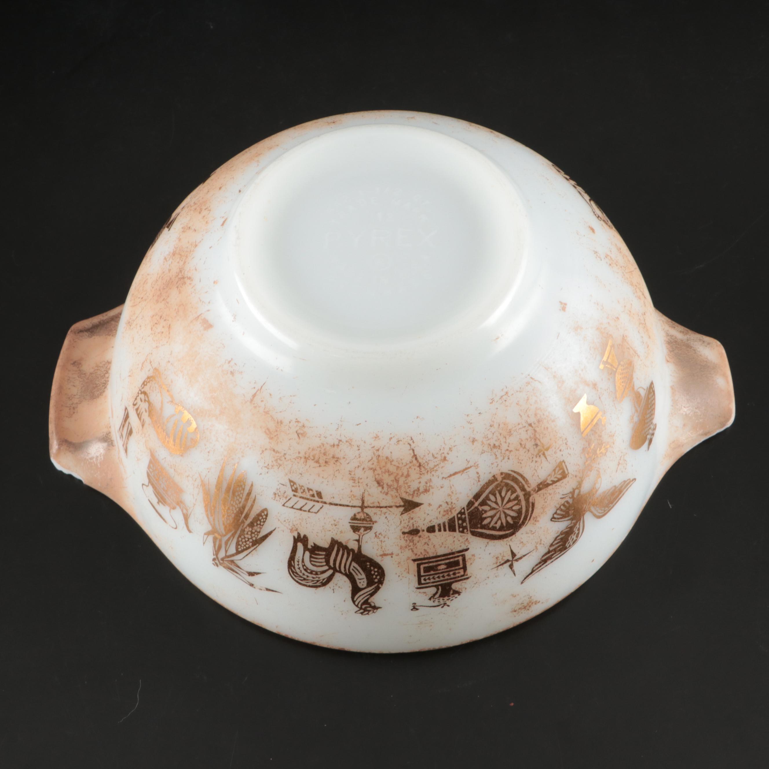 Pyrex "Early American" Glass Mixing Bowls, Mid to Late 20th Century