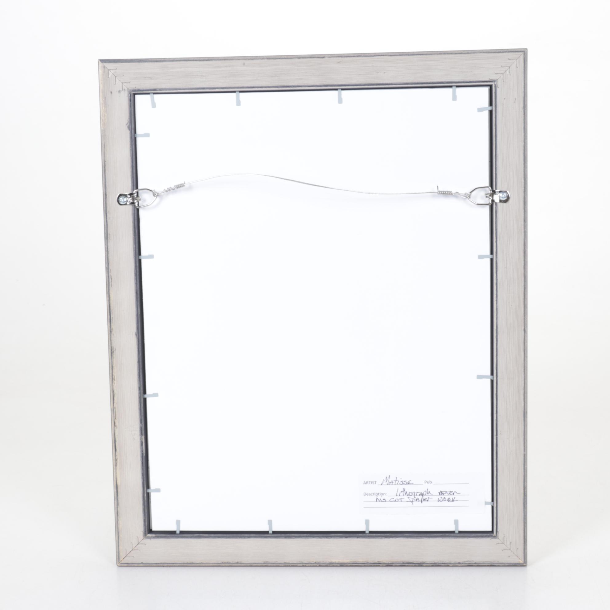 Color Lithograph After Henri Matisse Cut-Out "Blue Nude"