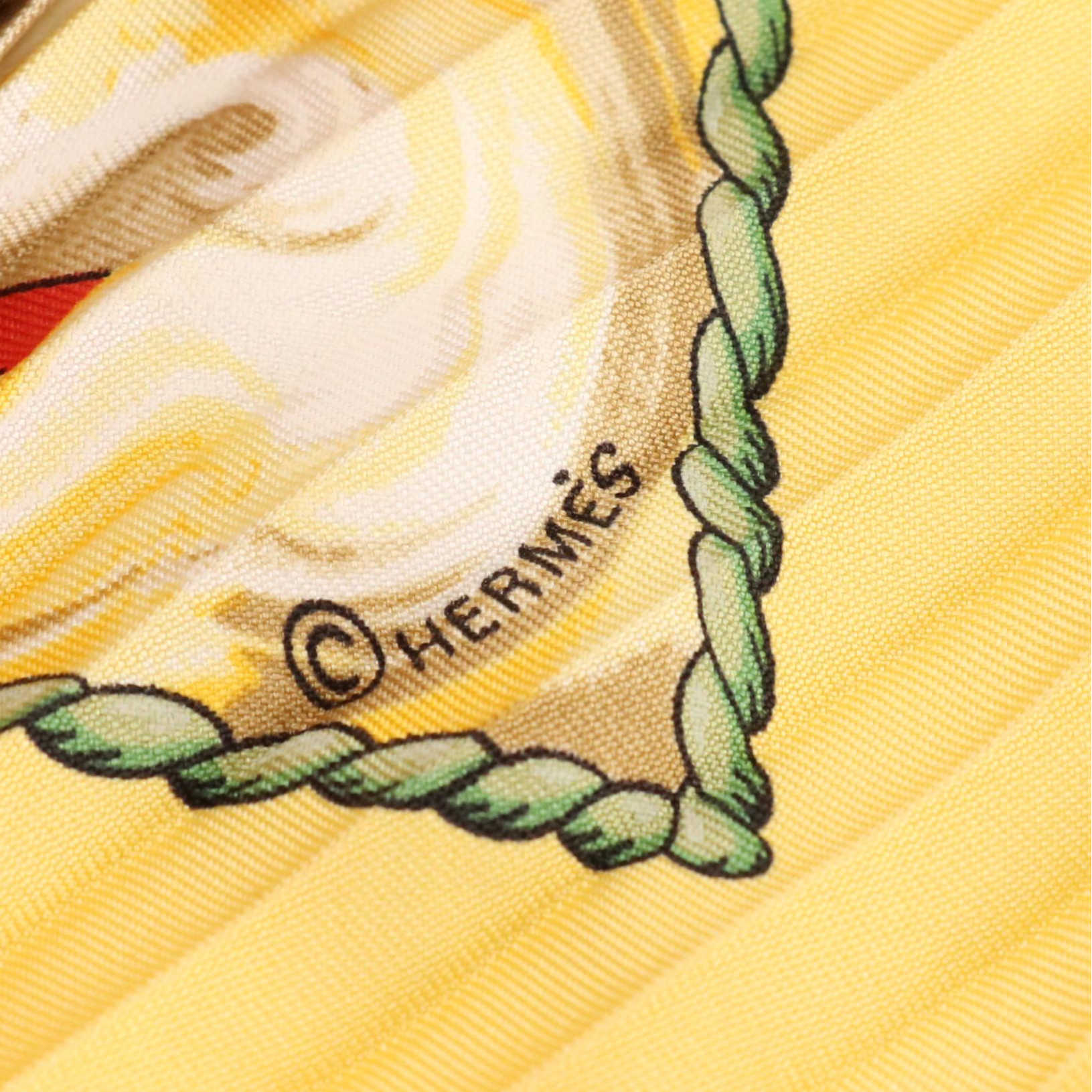 Hermès "Vive le Vent" Plissé Scarf 90 in Silk Twill with Box and Booklet