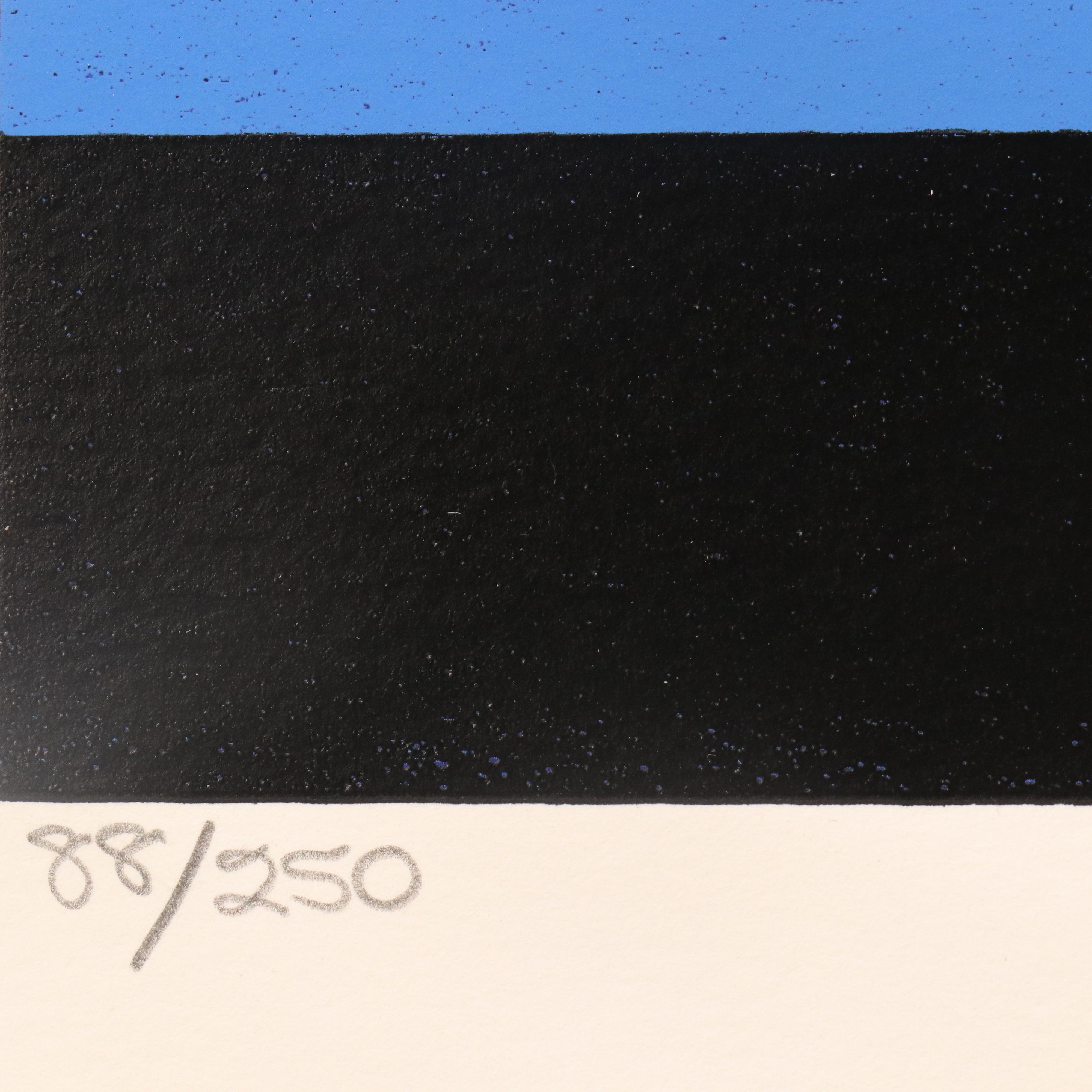 Thomas Whelan Benton Abstract Serigraph "Earthline Red," 1981