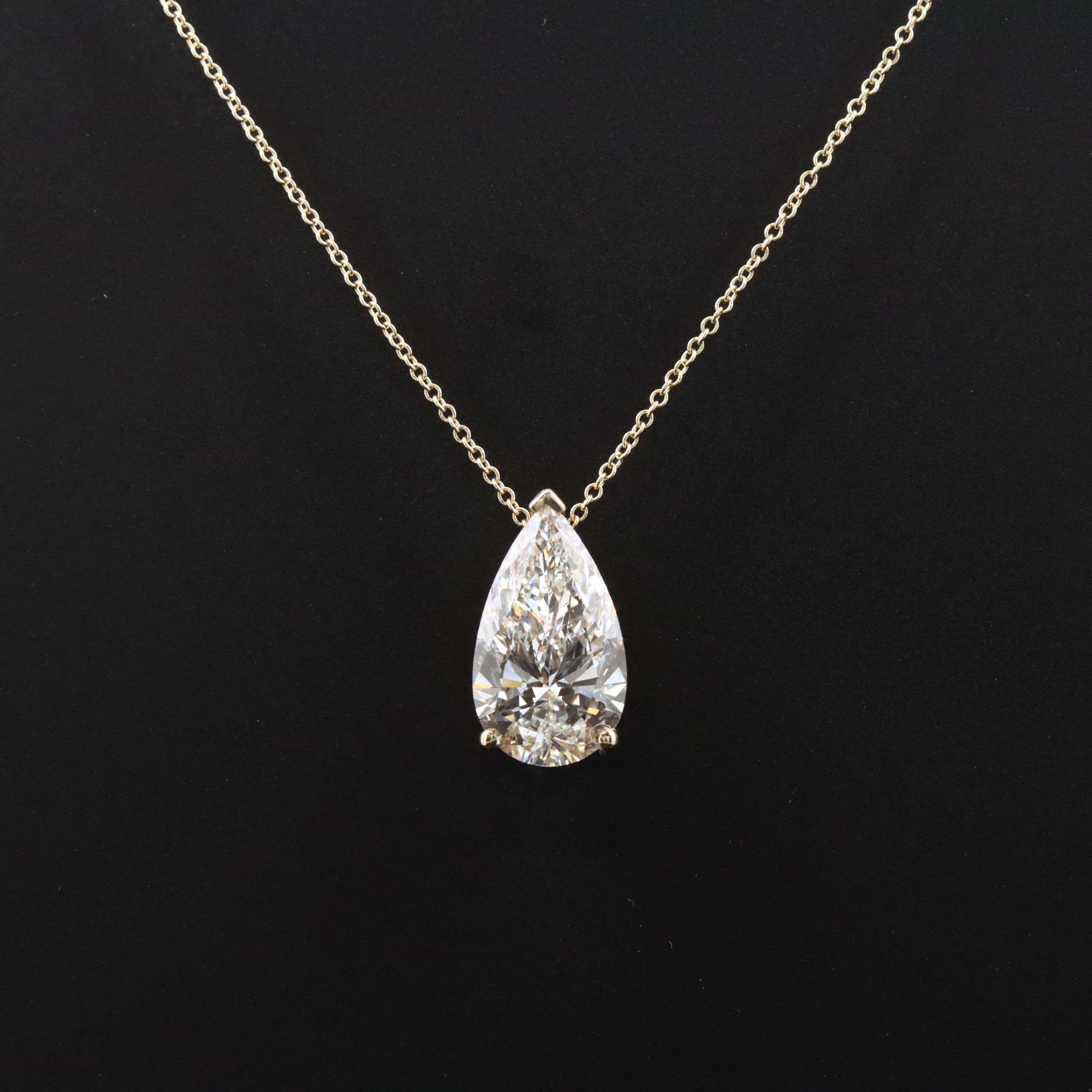 14K 4.51 CT Lab Grown Diamond Pendant Necklace with IGI Report