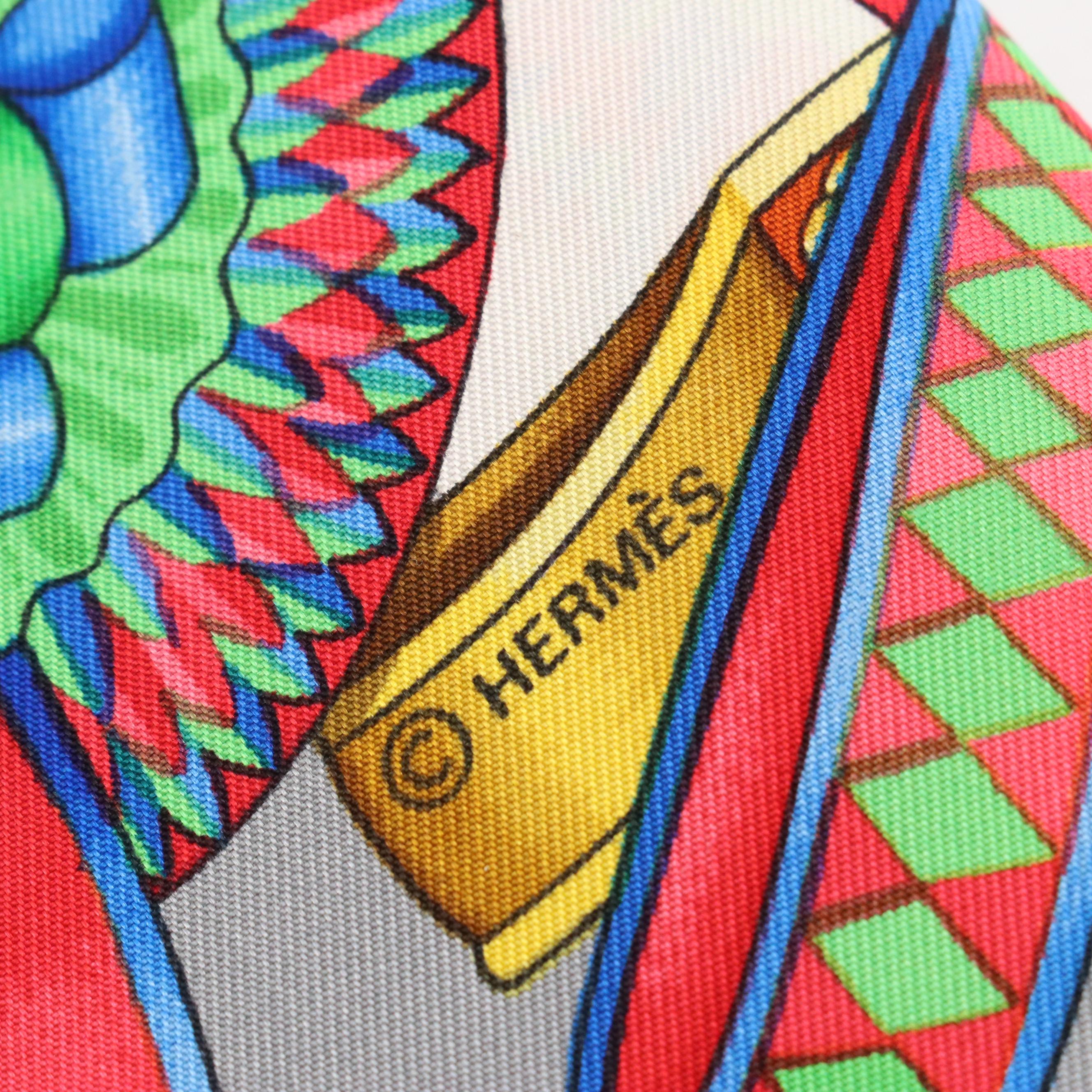 Hermès "Les Rubans Du Cheval" Silk Twill Scarf 90