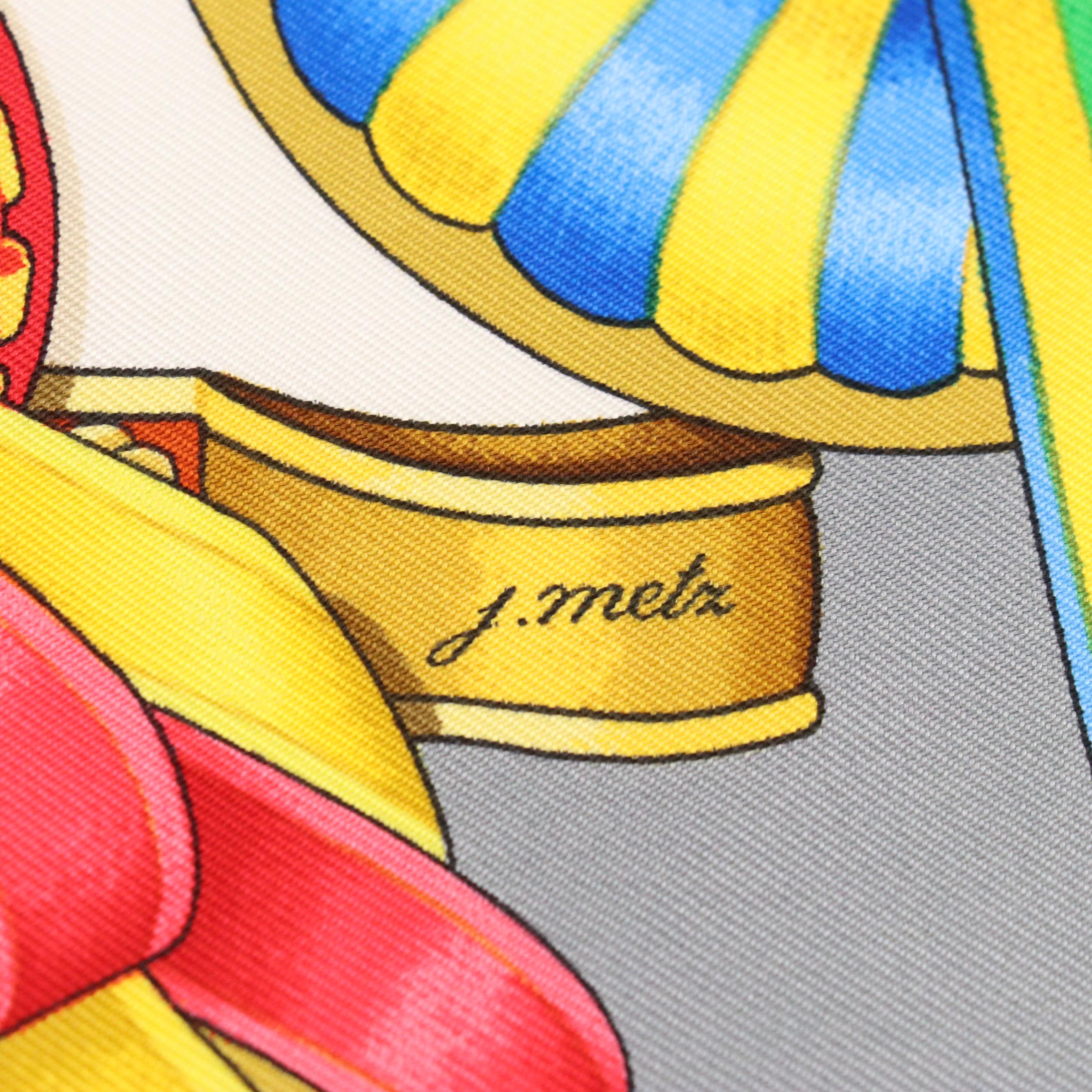 Hermès "Les Rubans Du Cheval" Silk Twill Scarf 90