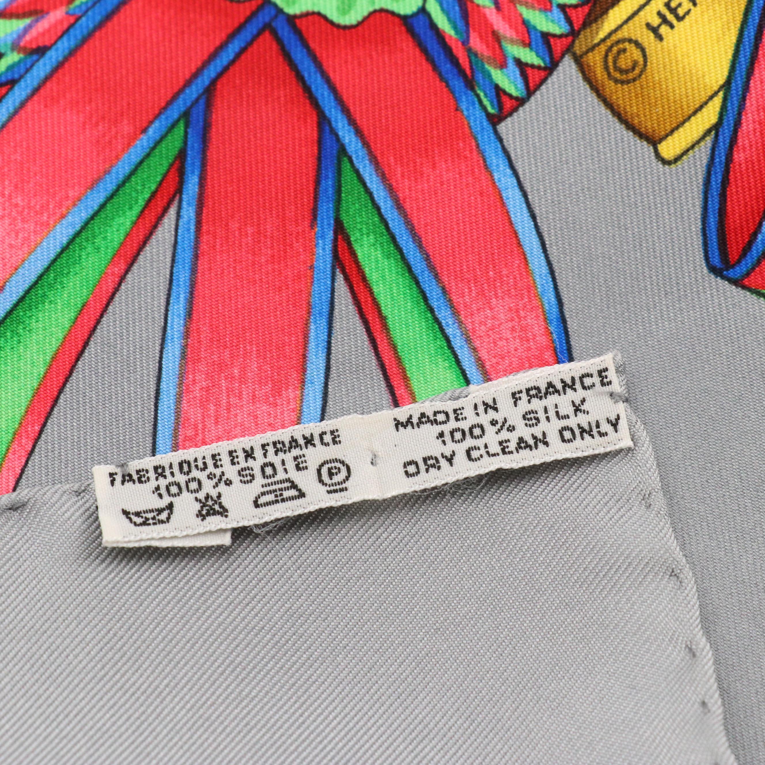 Hermès "Les Rubans Du Cheval" Silk Twill Scarf 90