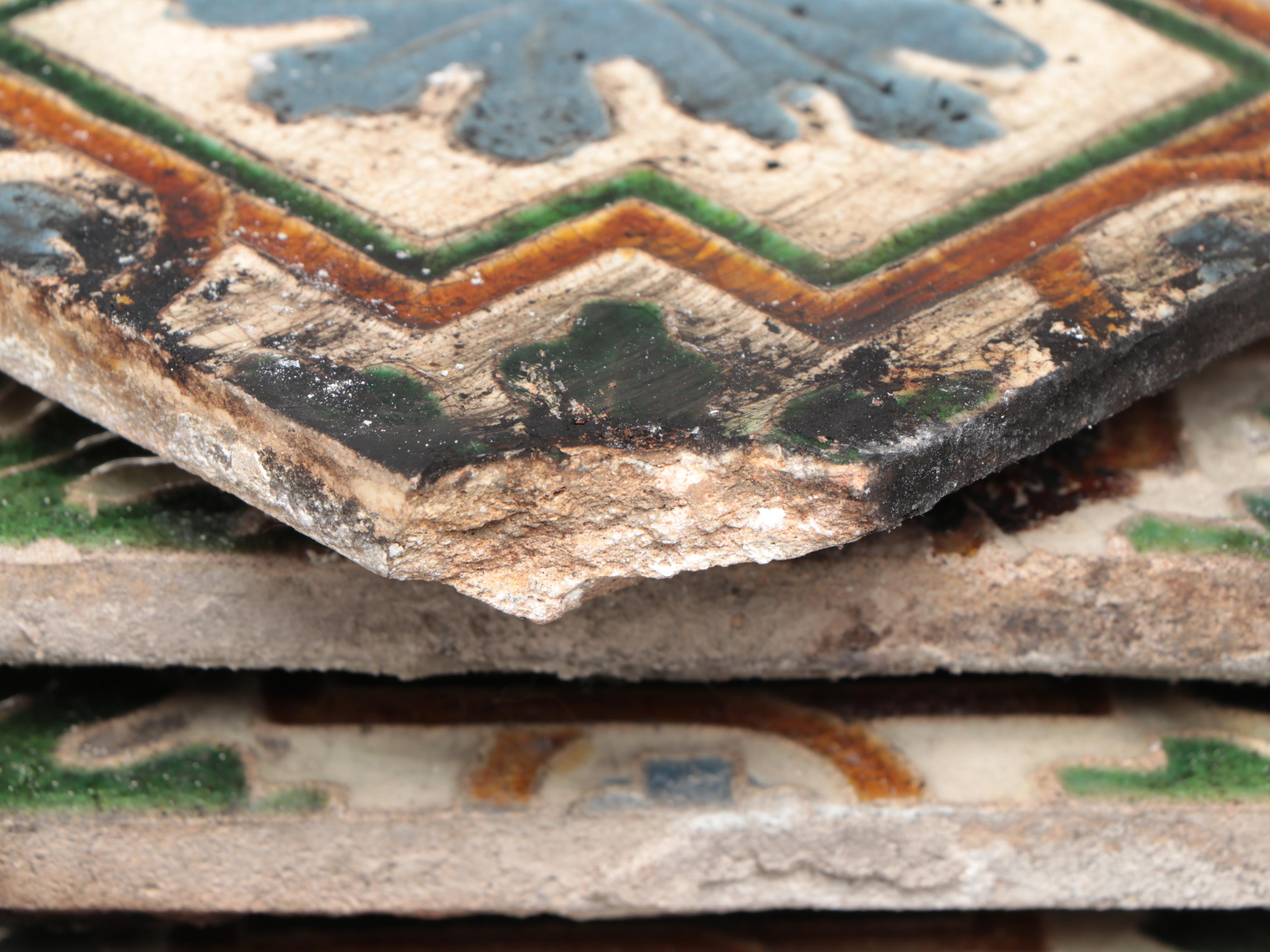 Mediterranean Style Polychrome Delftware Tiles