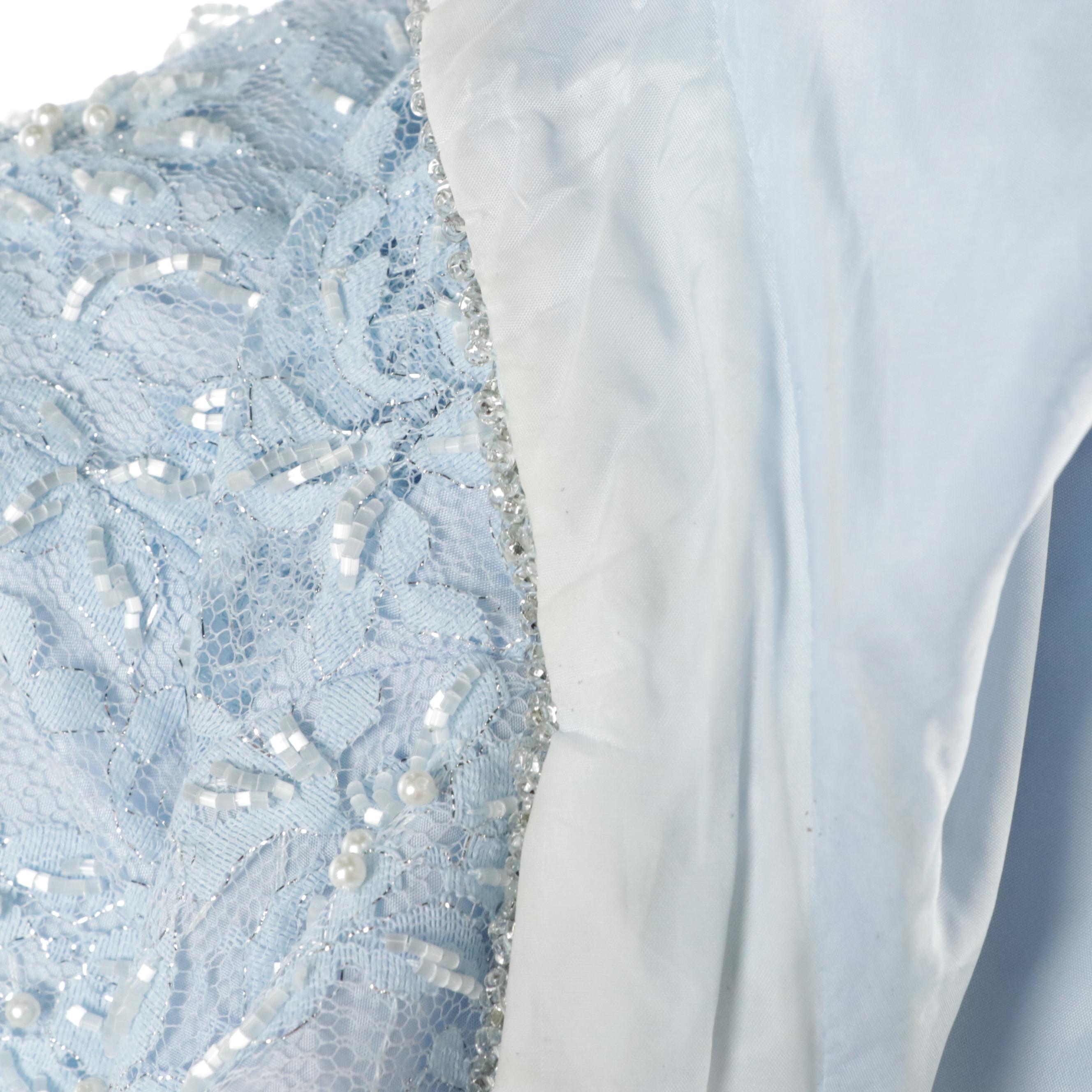 Michel Stephén Jersey Slip Dress and Jean Paton Beaded Lace Column Gown