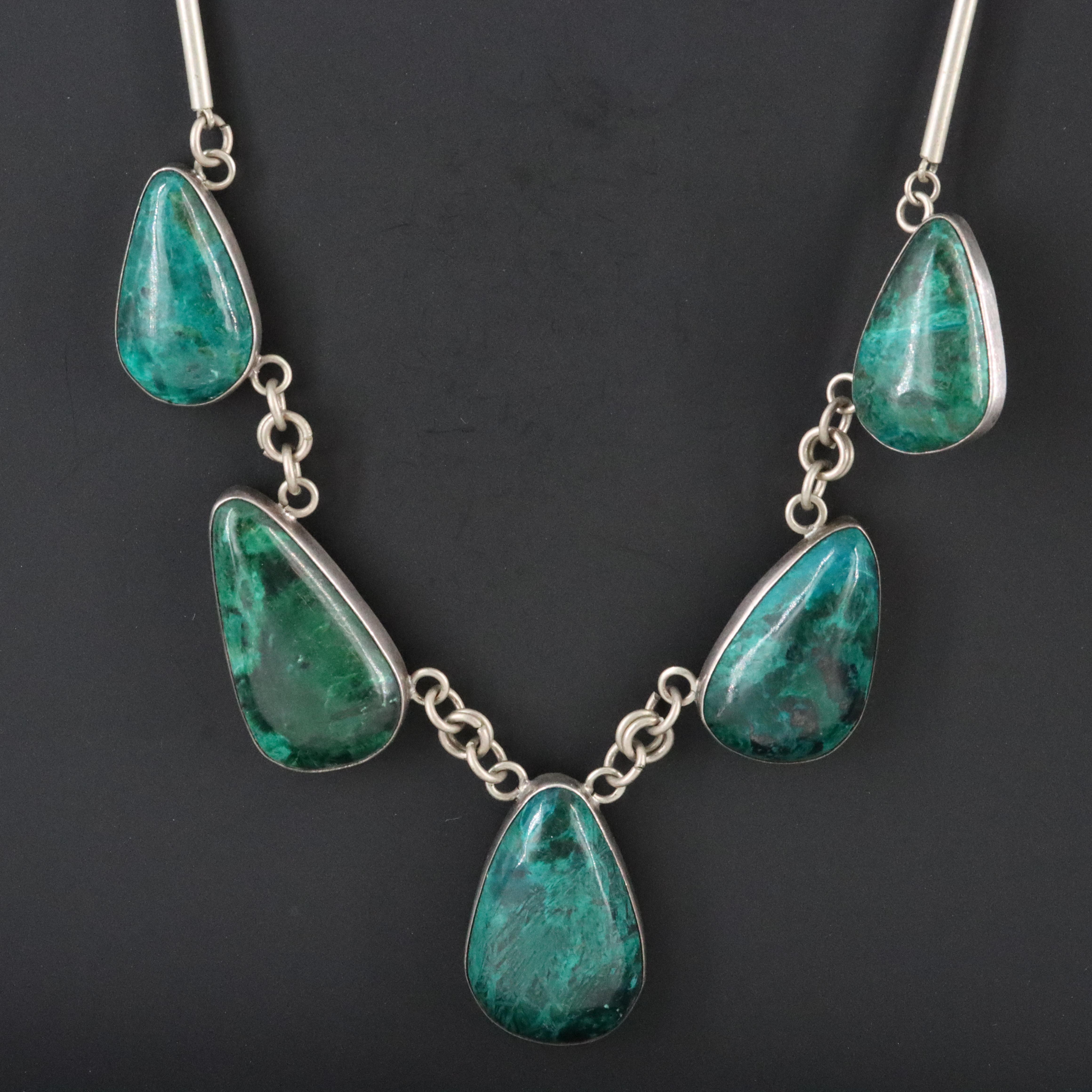 Israel Sterling Eilat Stone Necklace