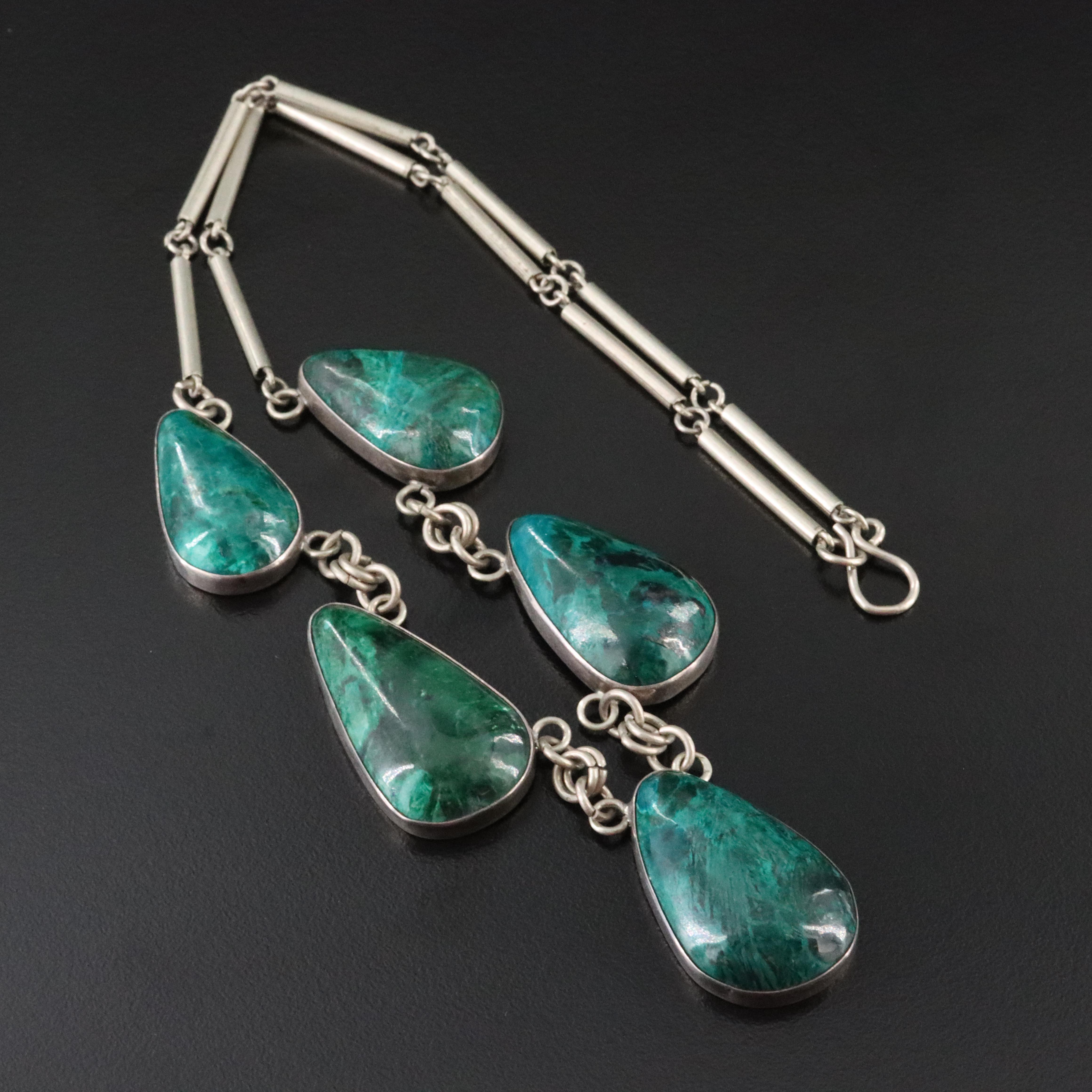 Israel Sterling Eilat Stone Necklace