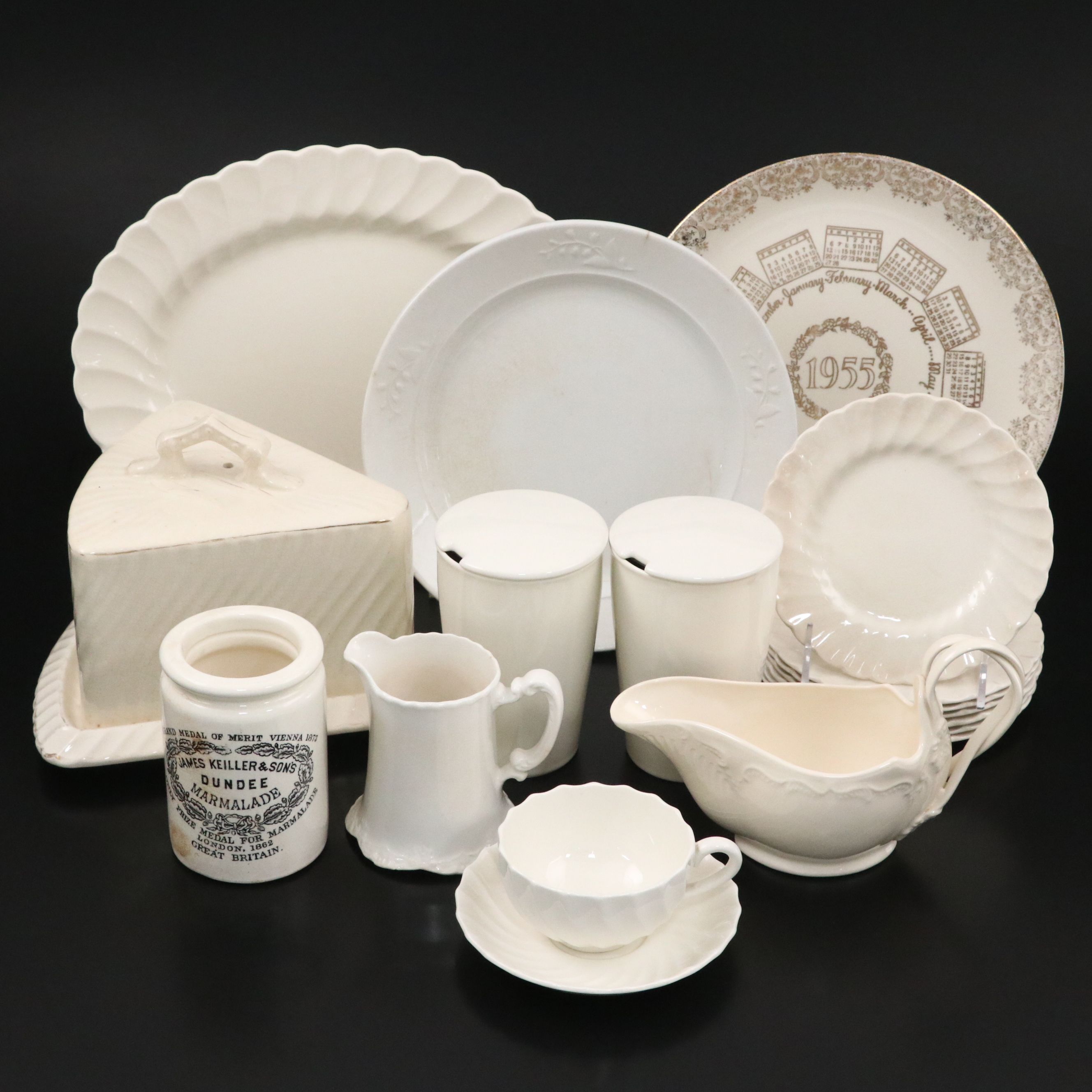 Copeland Spode "Bone White" with Other Porcelain Tableware