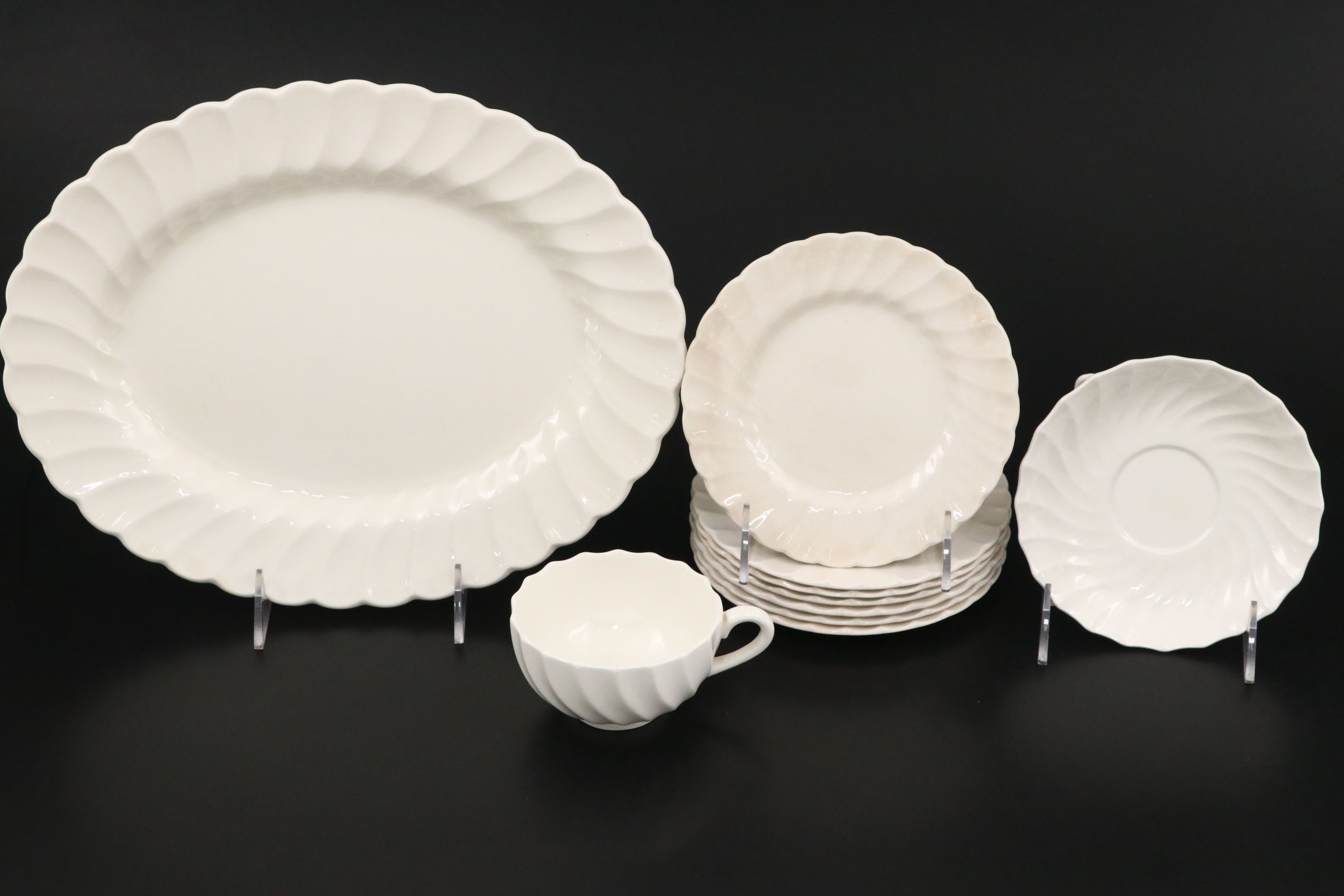 Copeland Spode "Bone White" with Other Porcelain Tableware